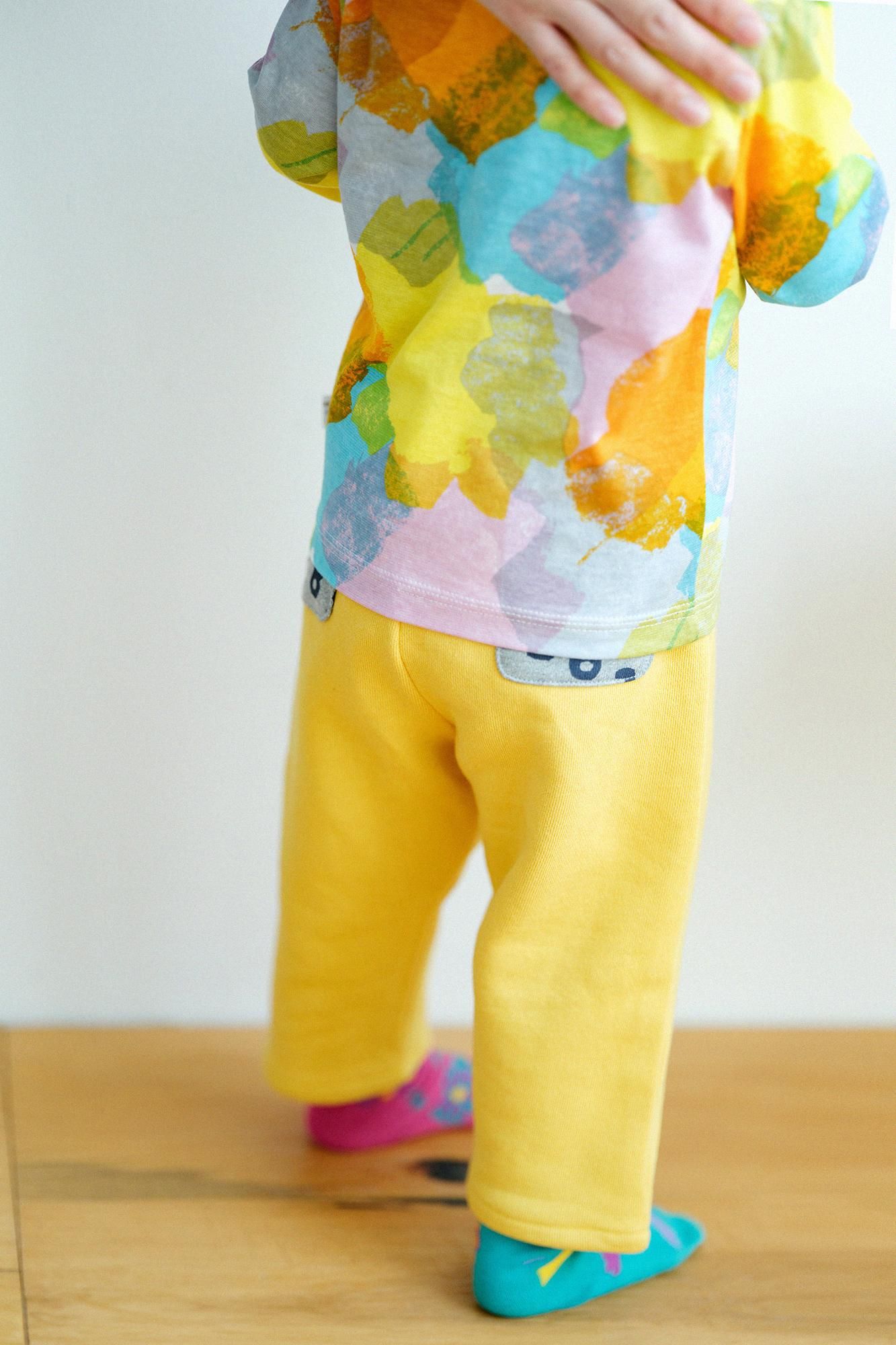 ●Fleece Lining Monpe Pants for Kids / Yellow