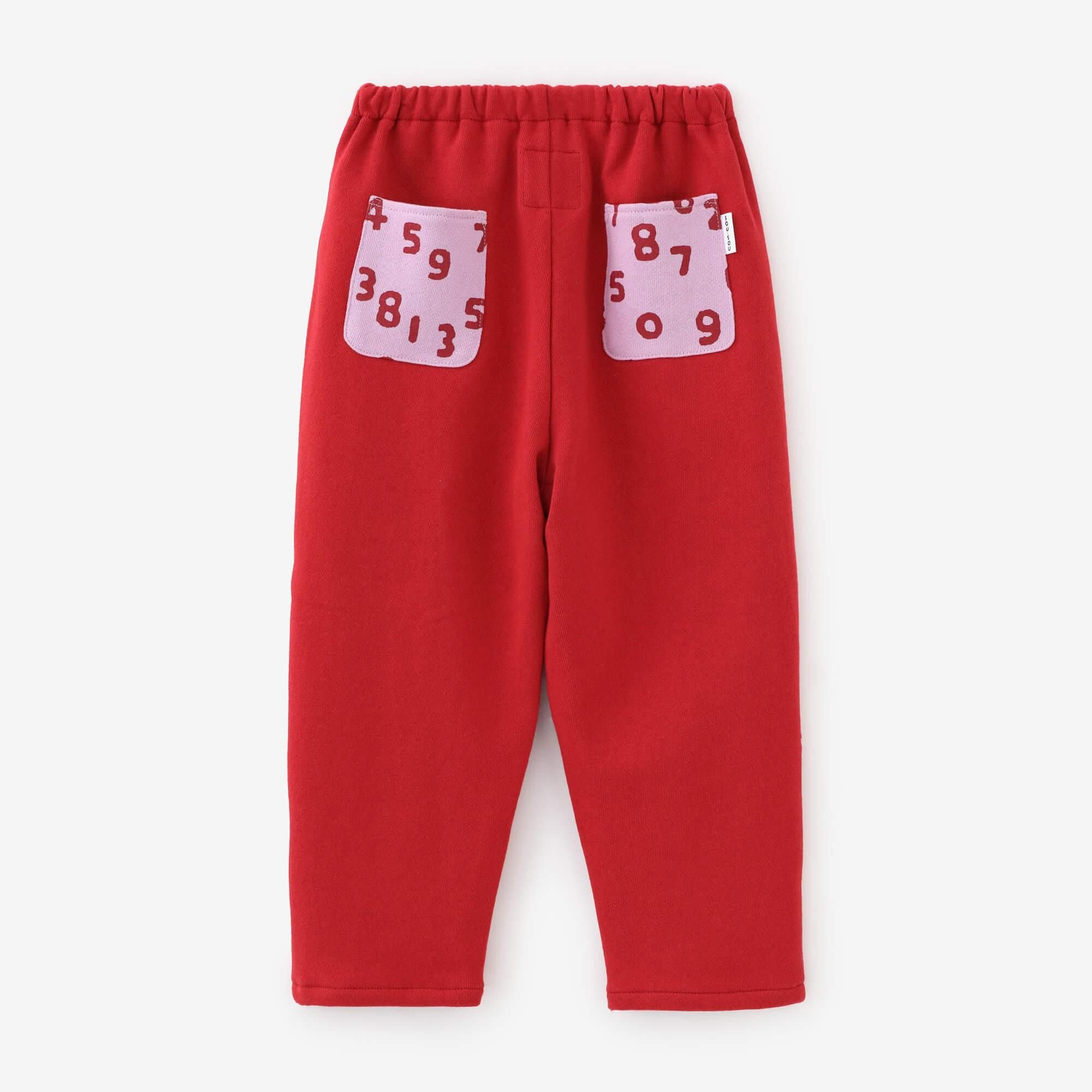 ●Fleece Lining Monpe Pants for Kids / Red