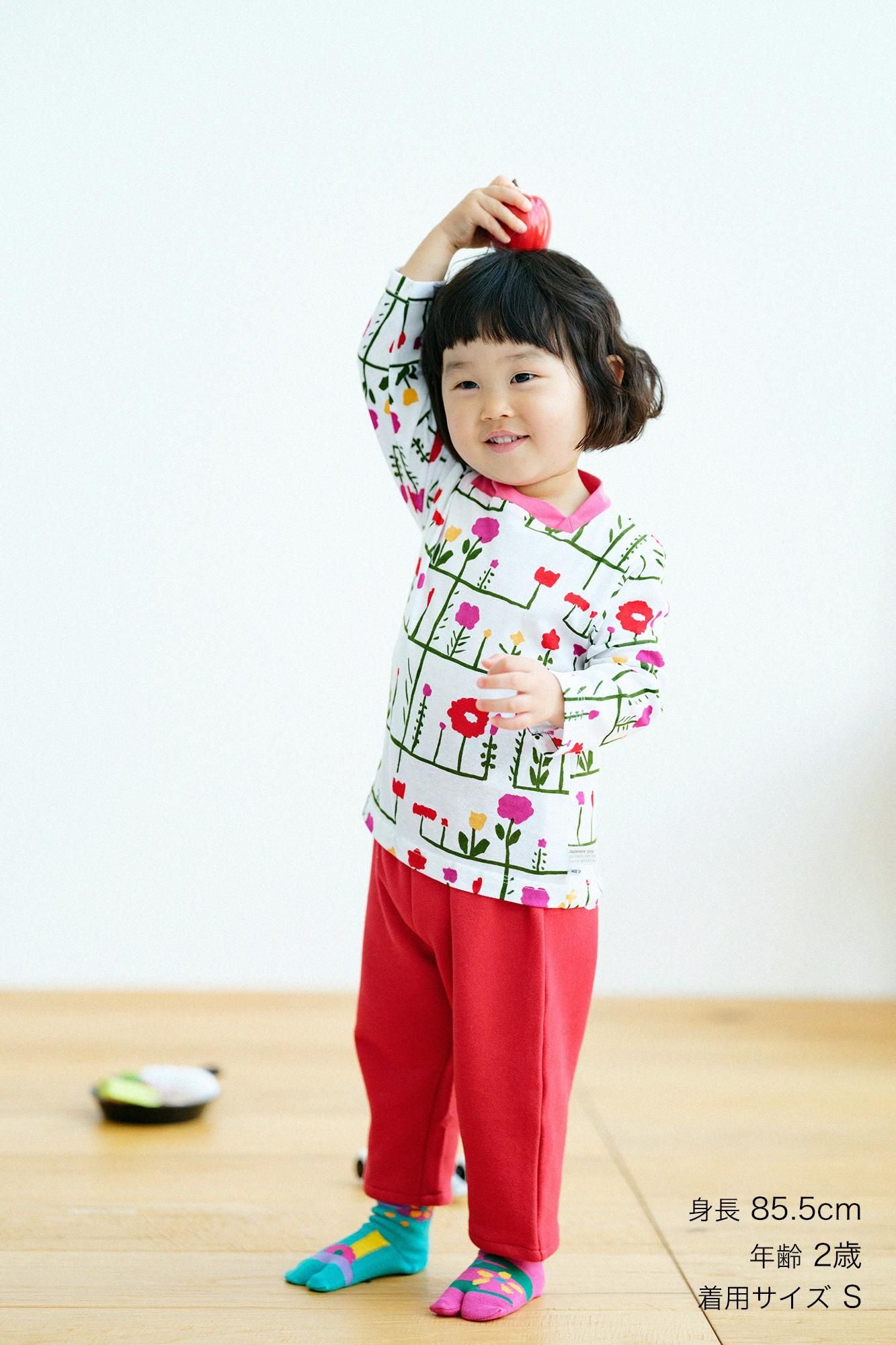 ●Fleece Lining Monpe Pants for Kids / Red