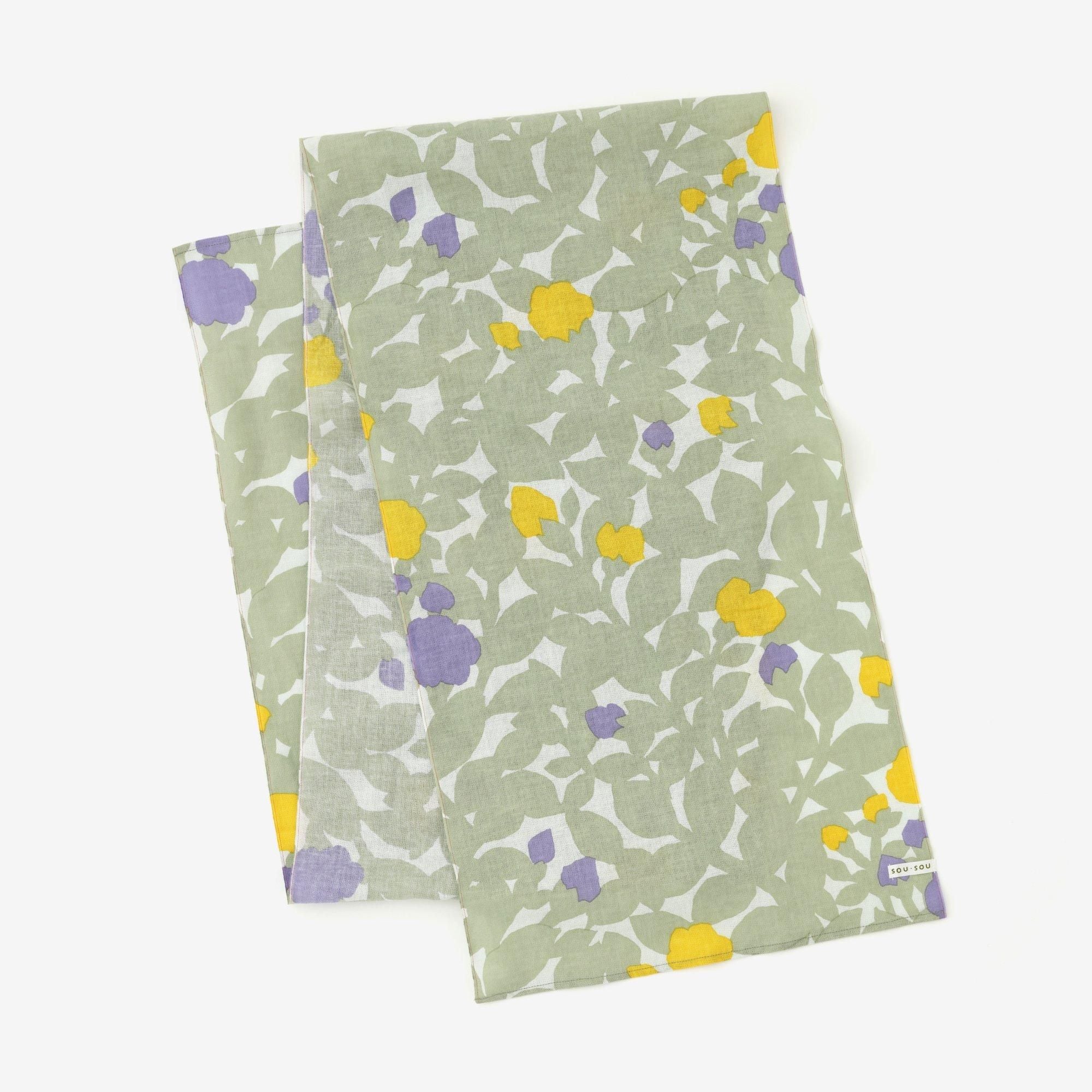 Isemomen Cotton Scarf / Wild Rose Mist Green 2