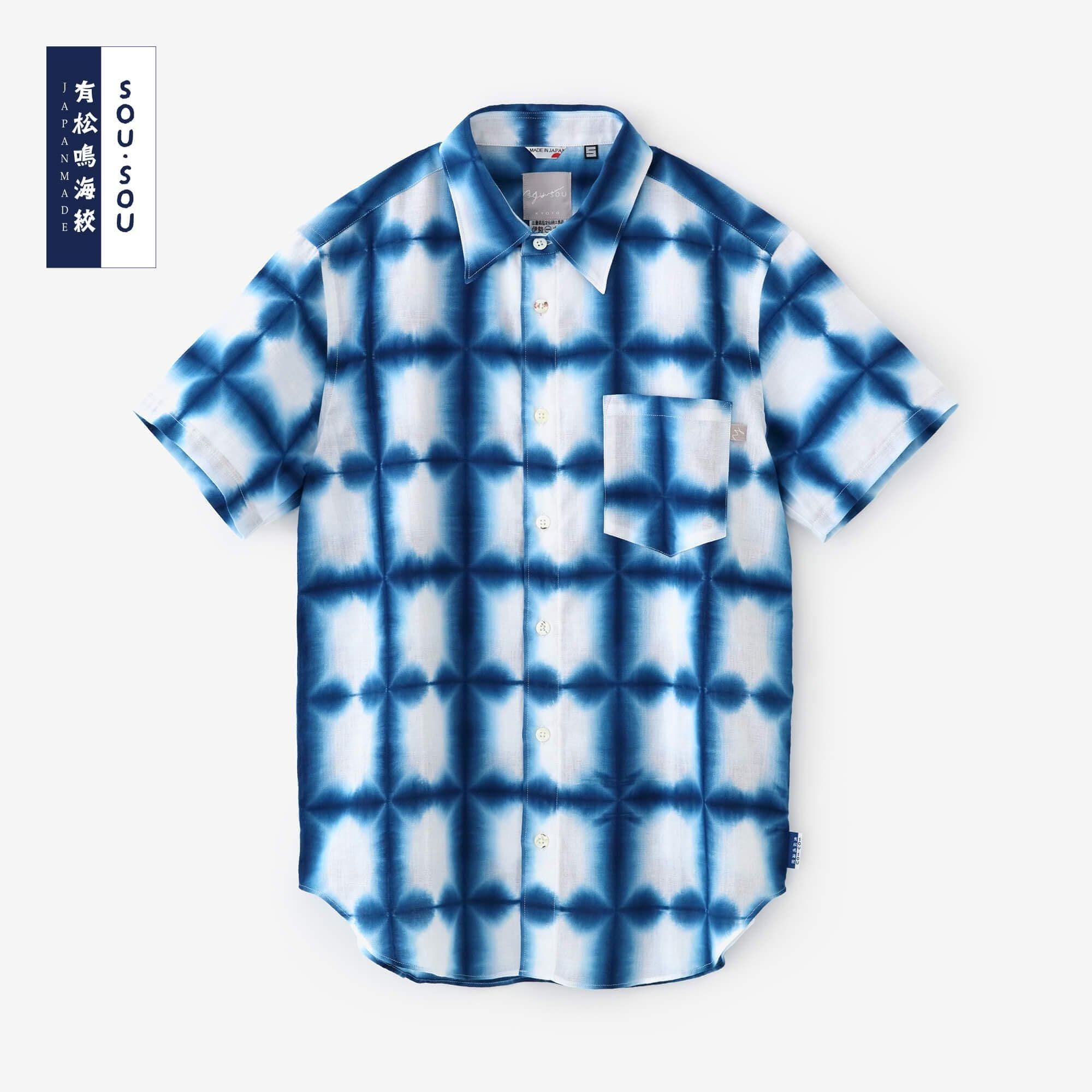 이세모멘 Arimatsu Narumi시보리 반팔셔츠/ Zhang Zheng Yukihana 1