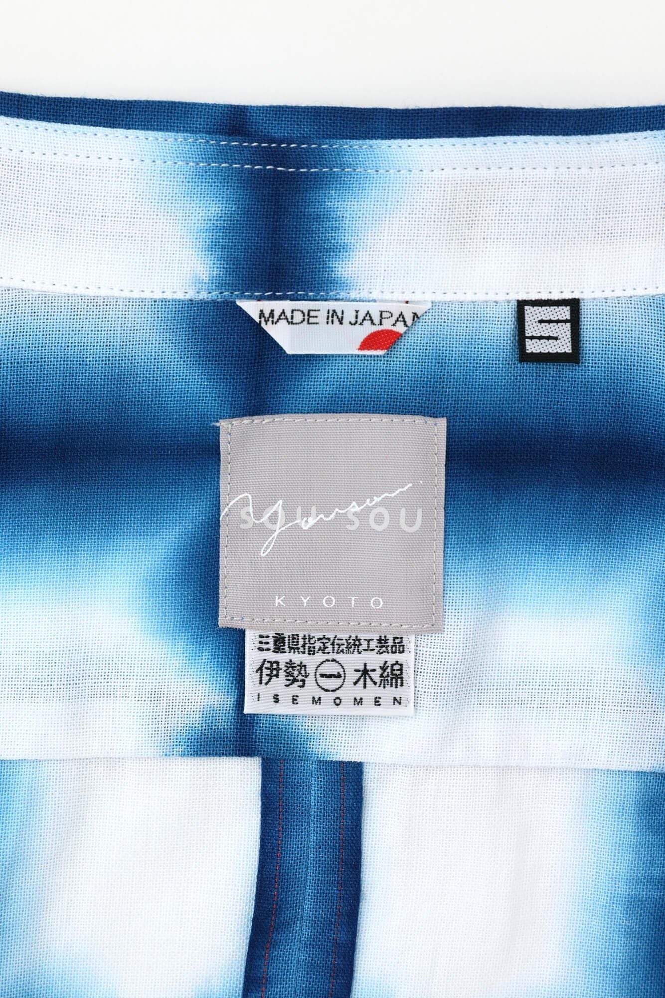 이세모멘 Arimatsu Narumi시보리 반팔셔츠/ Zhang Zheng Yukihana 1