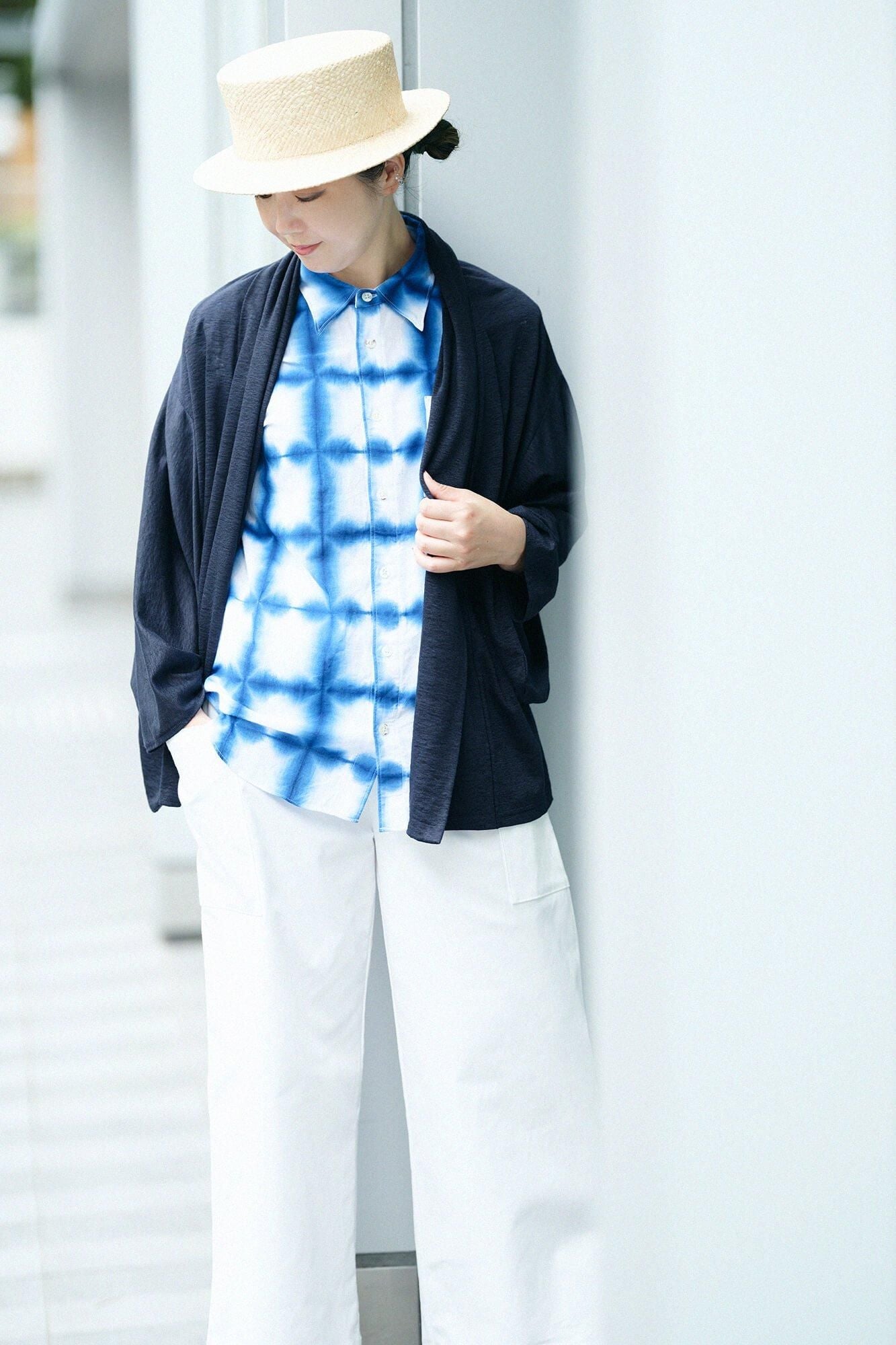 이세모멘 Arimatsu Narumi시보리 반팔셔츠/ Zhang Zheng Yukihana 1