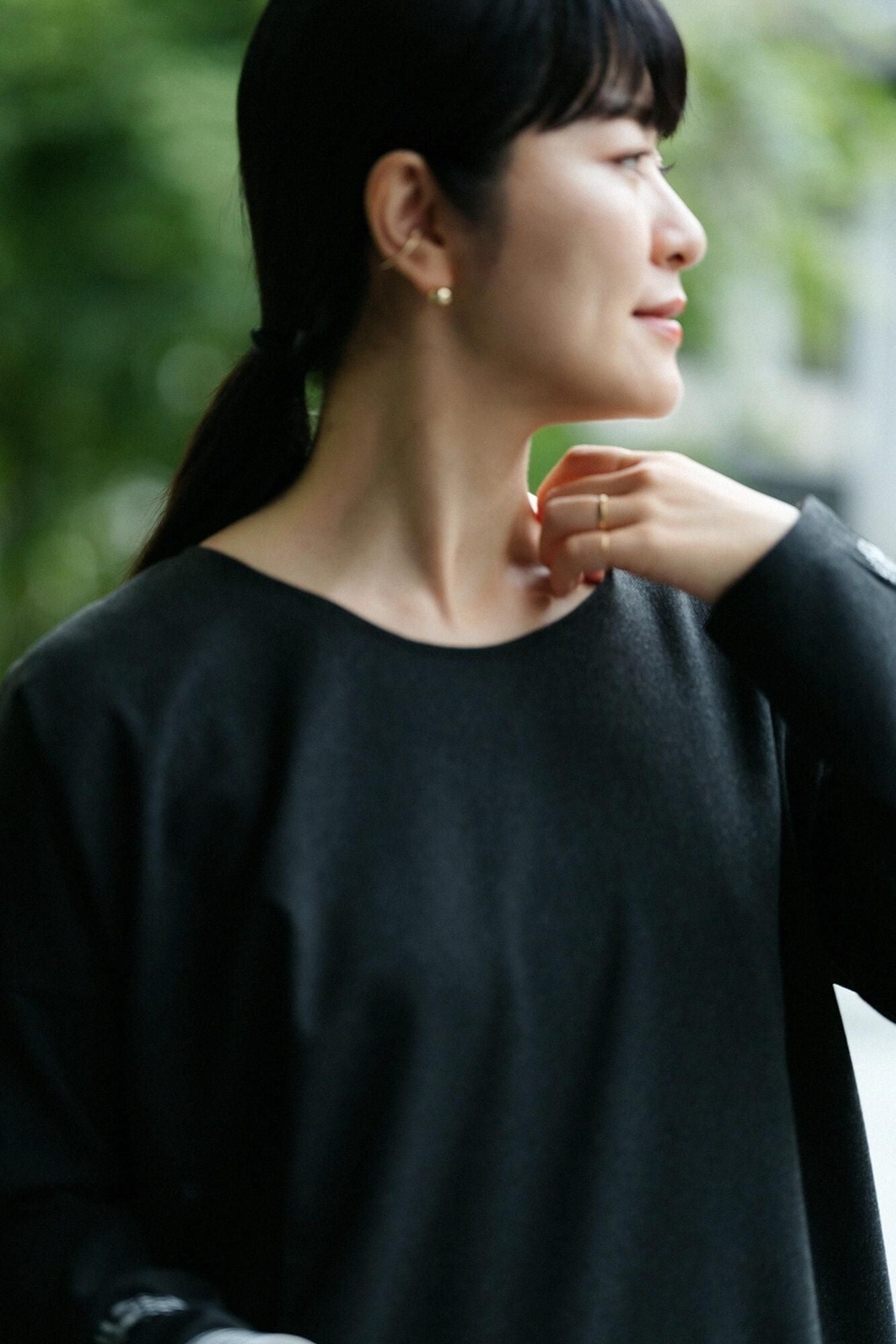 Twill Weave W.L.P. Long Sleeve Tunic// Iron Black