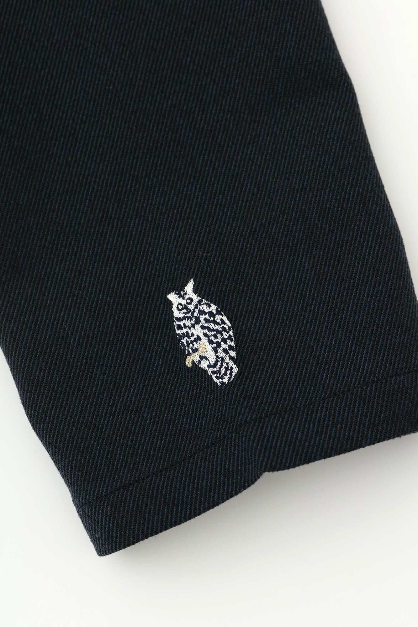 斜紋織W.L.P.長袖長版上衣/.暗藍色