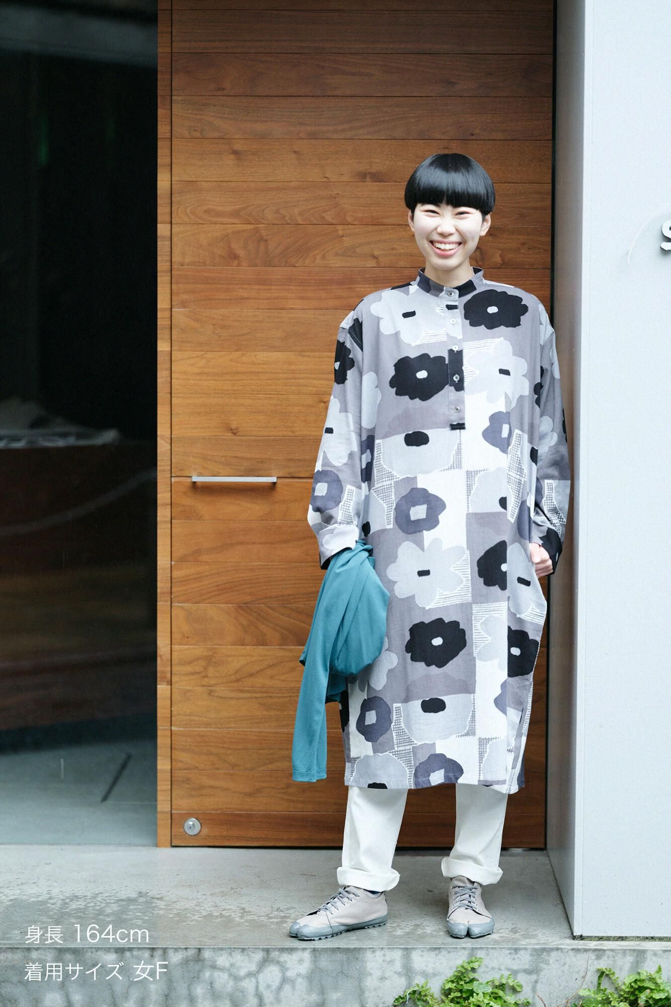 타카시마치지미 20/20 H.N.그란 셔츠 원피스/오시바나