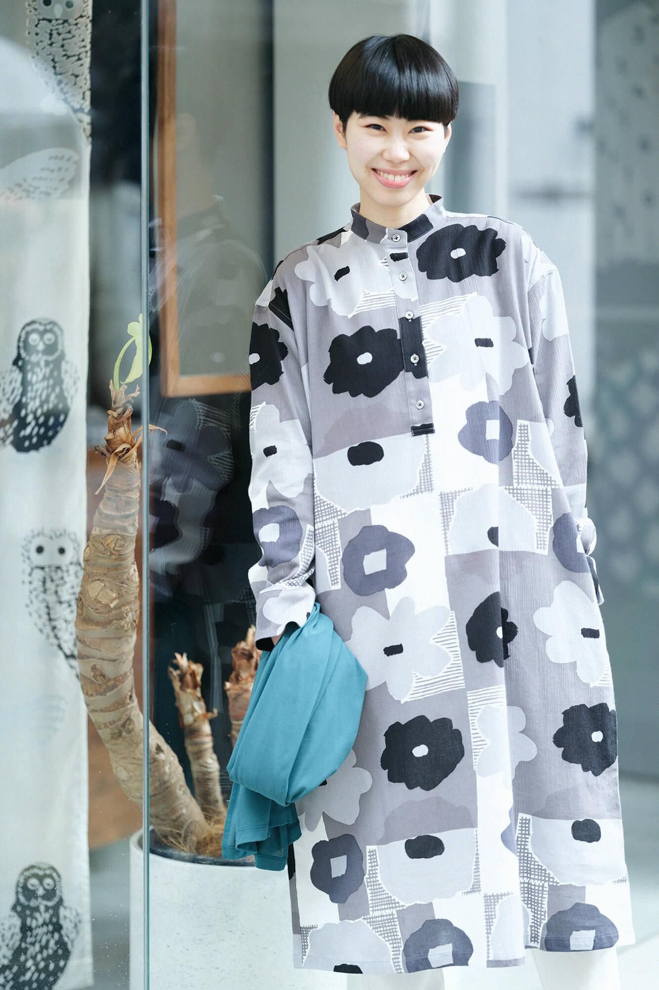 타카시마치지미 20/20 H.N.그란 셔츠 원피스/오시바나