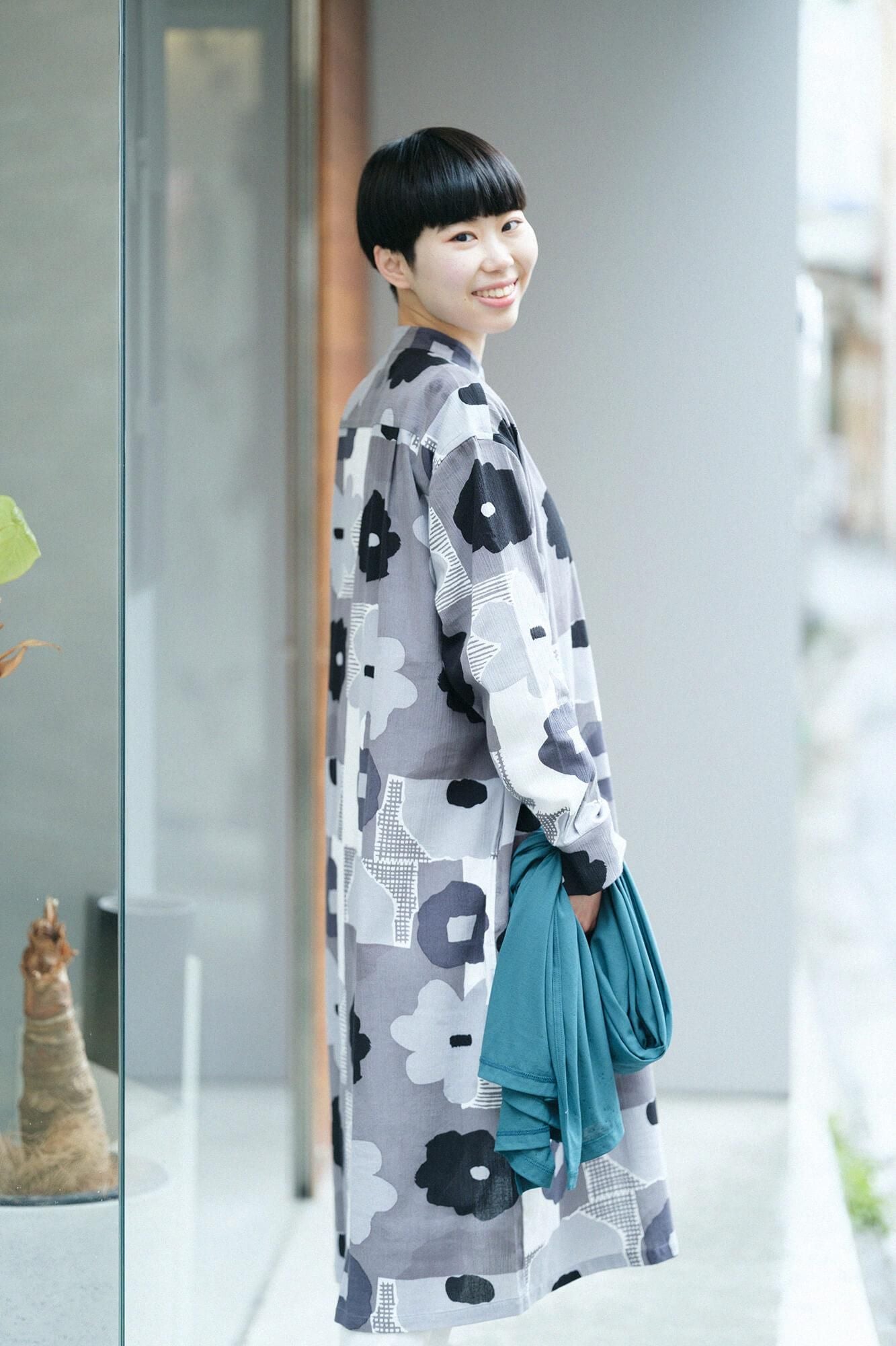 타카시마치지미 20/20 H.N.그란 셔츠 원피스/오시바나