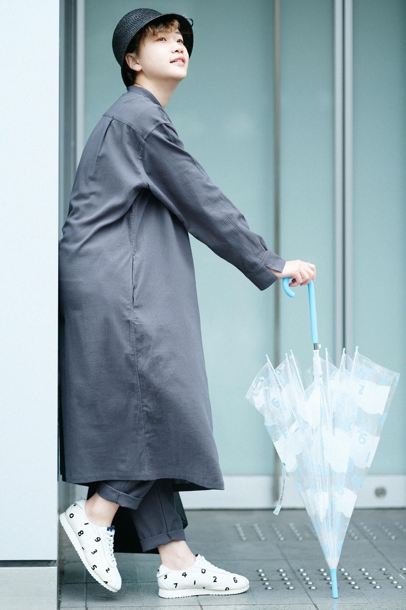 타카시마치지미 20/20 H.N.그란 셔츠 원피스/짙은 회색