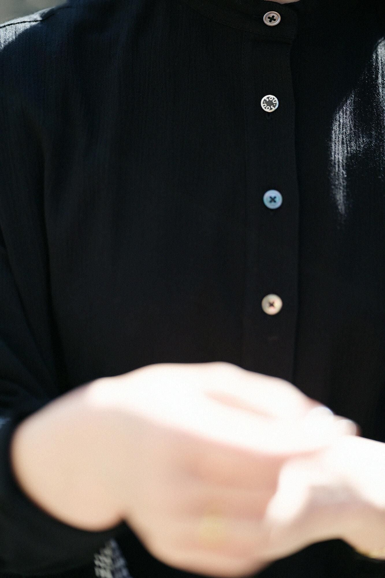 타카시마치지미 20/20 H.N.그란 셔츠 원피스/검은색