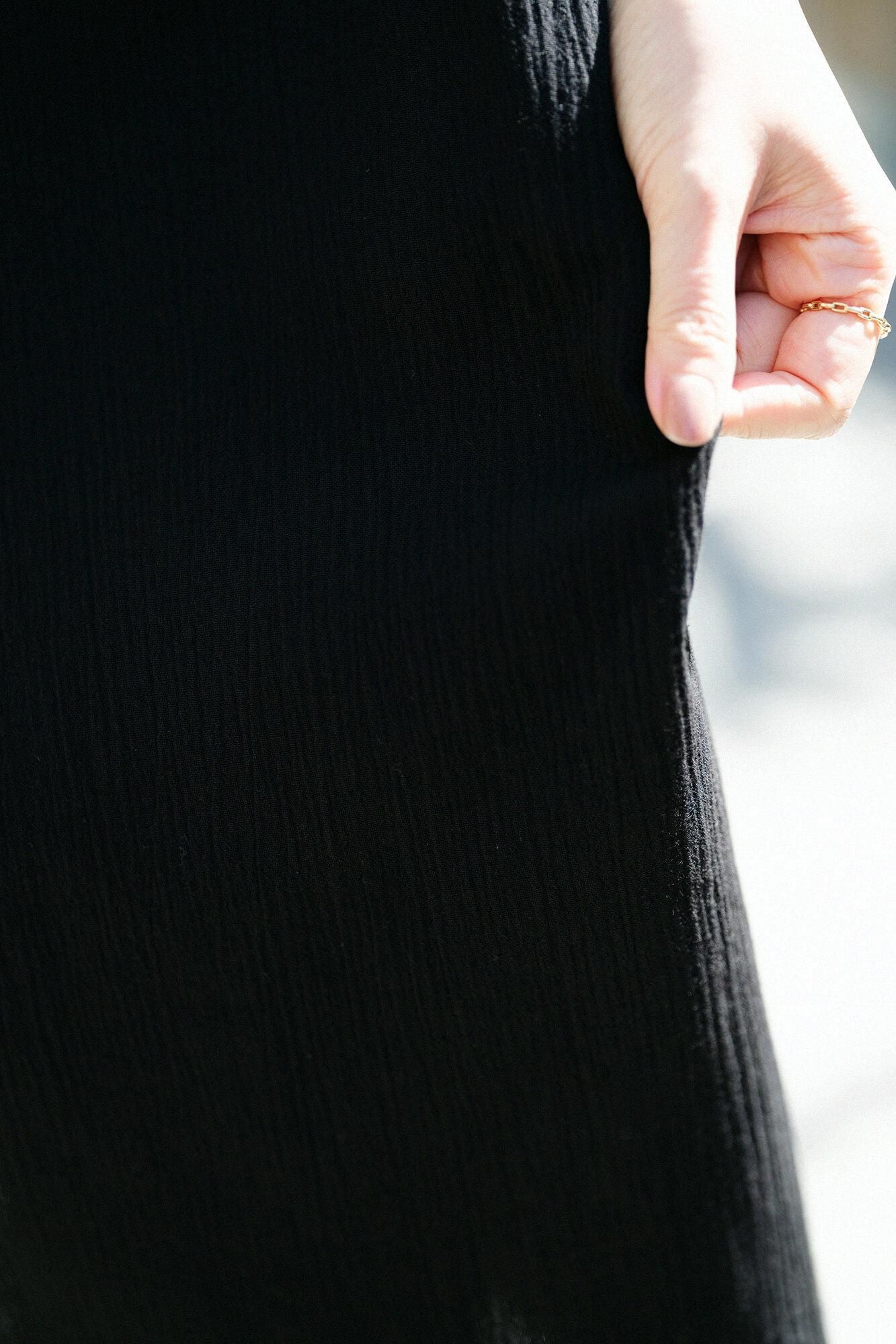 타카시마치지미 20/20 H.N.그란 셔츠 원피스/검은색