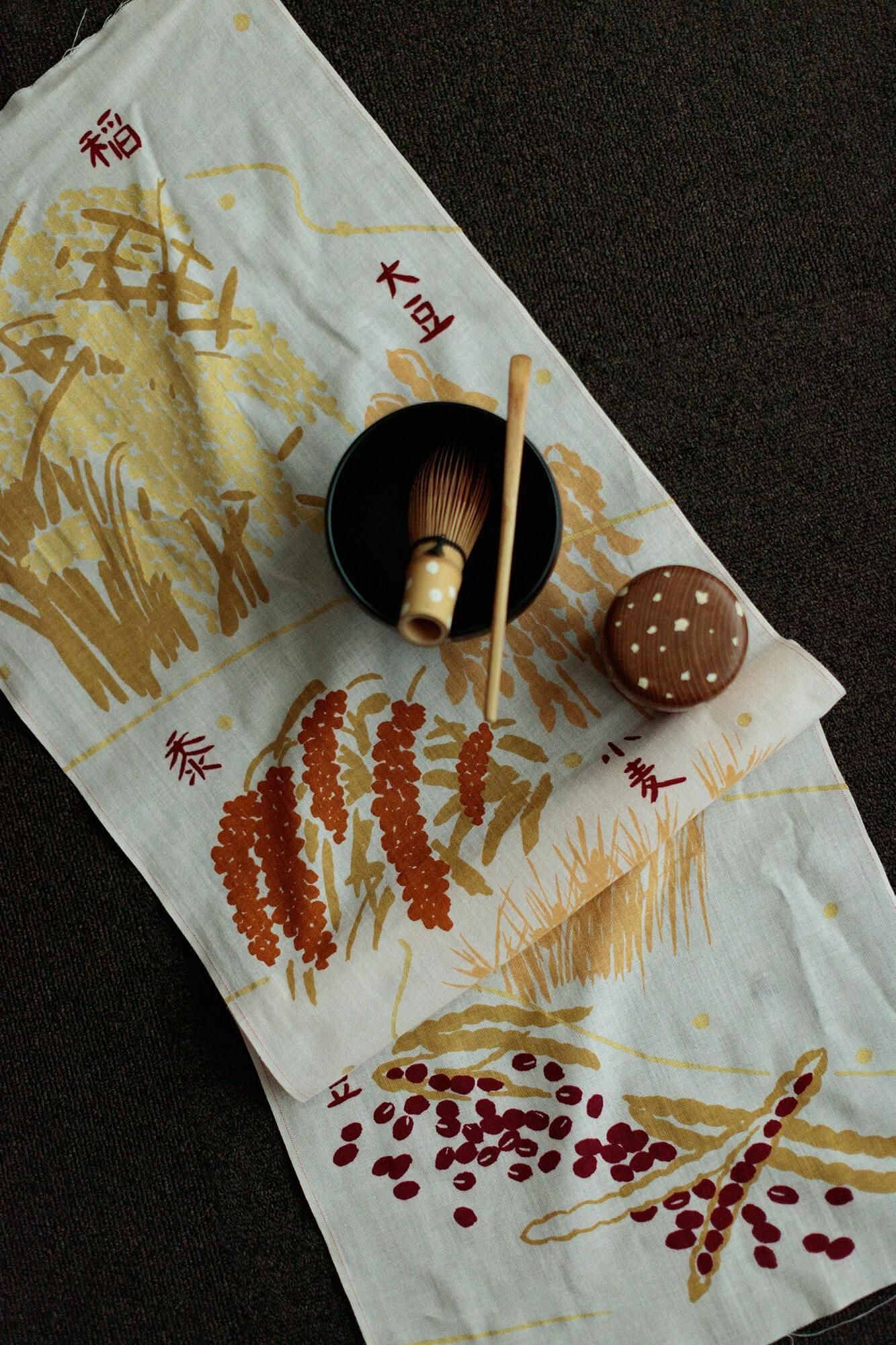 伊勢木綿 textile手ぬぐい/禾乃登(こくものすなわちみのる)