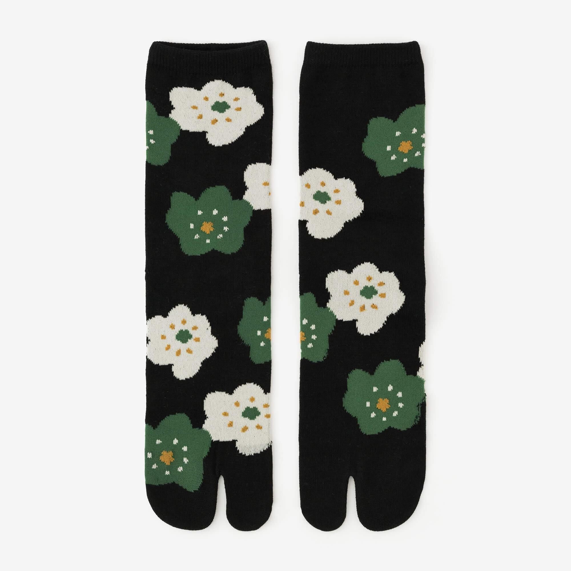 Tabi Socks (Mid-calf)/Smile Black【Women Size Only】
