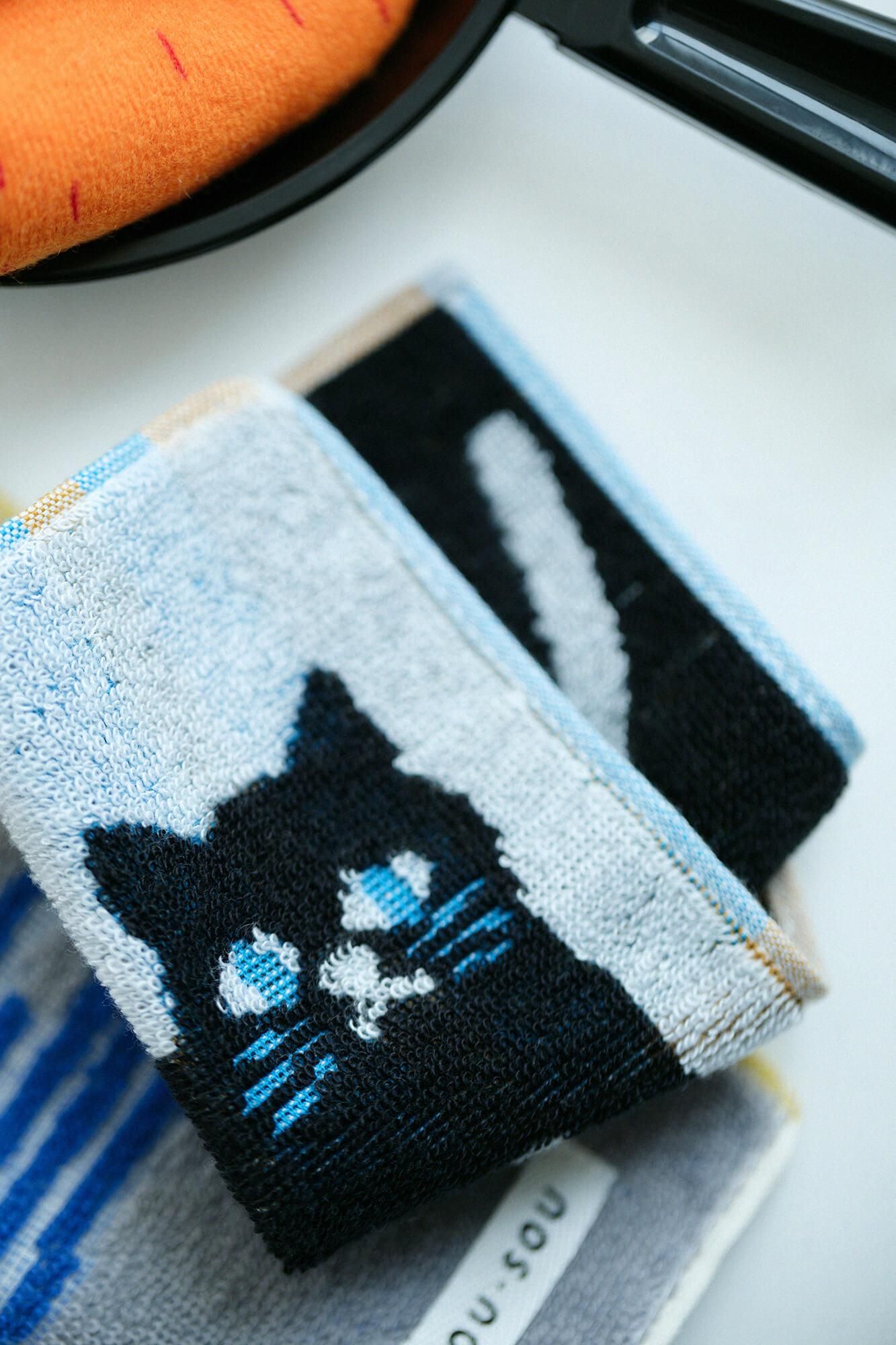 SOU・SOU×丸眞迷你毛巾/ 貓