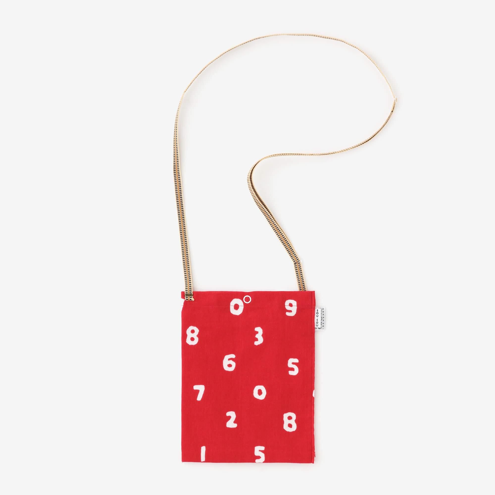 伊勢木綿 御朱印帳袋（ごしゅいんちょうぶくろ）／SO-SU-U 紅色（べ