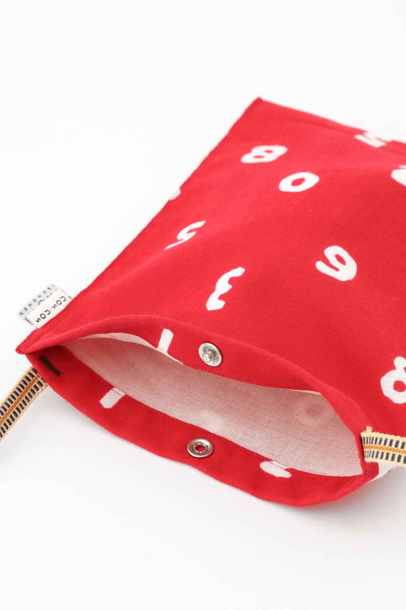 伊勢木棉 御朱印帳斜揹包(Goshing Chobukuro)/SO-SU-U十數 紅色