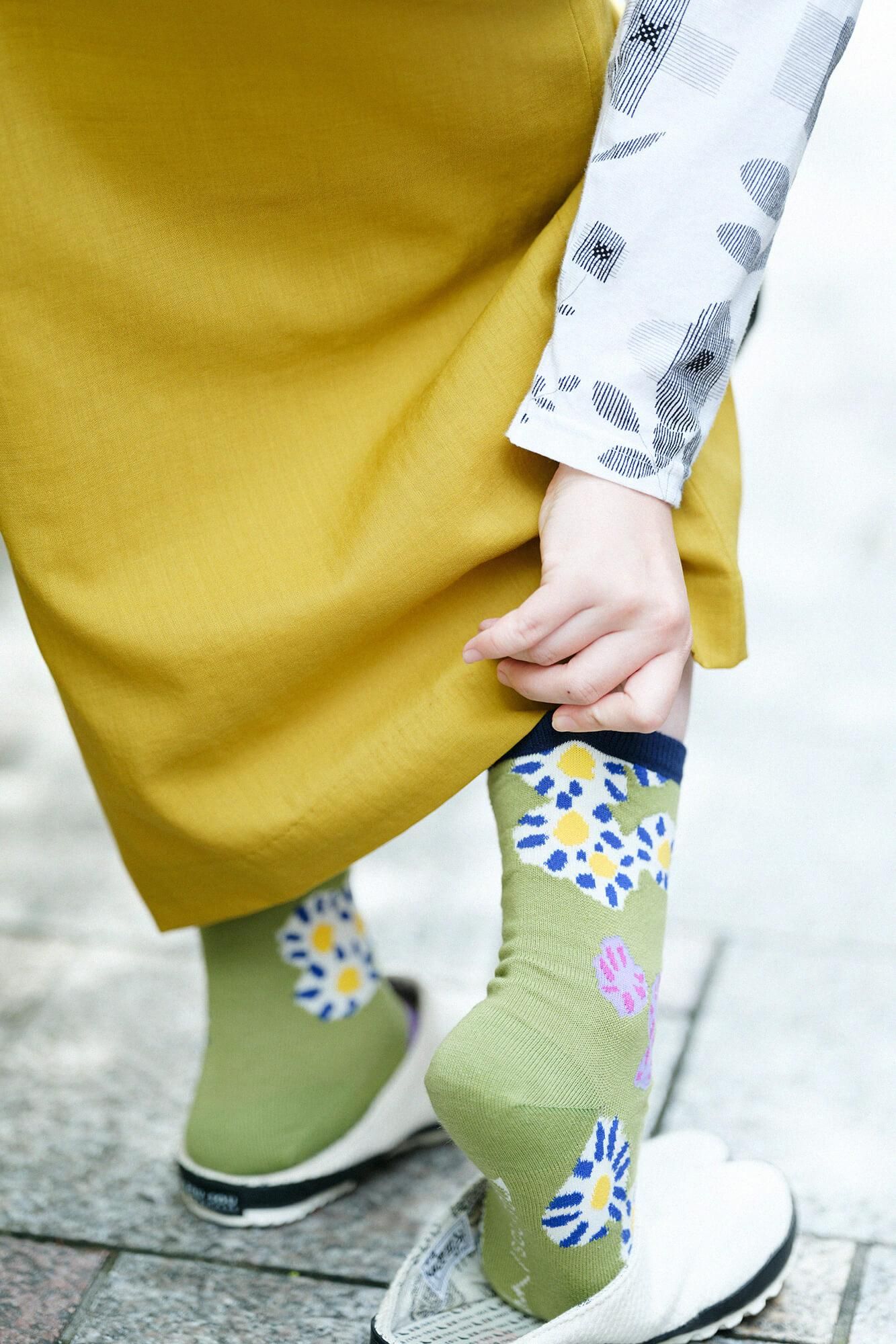 足袋下(普通丈)/菊花開(きくのはなひらく) 【男・女性用】