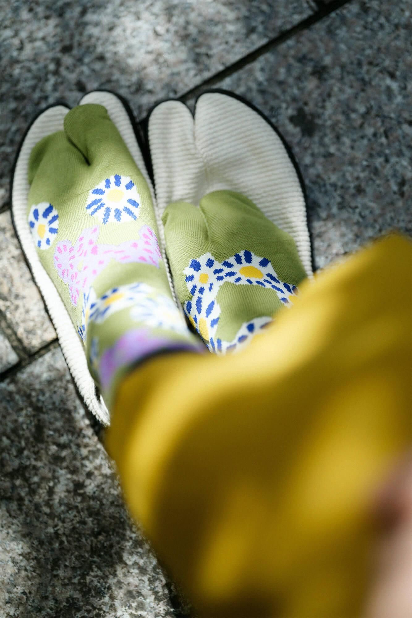 足袋下(普通丈)/菊花開(きくのはなひらく) 【男・女性用】