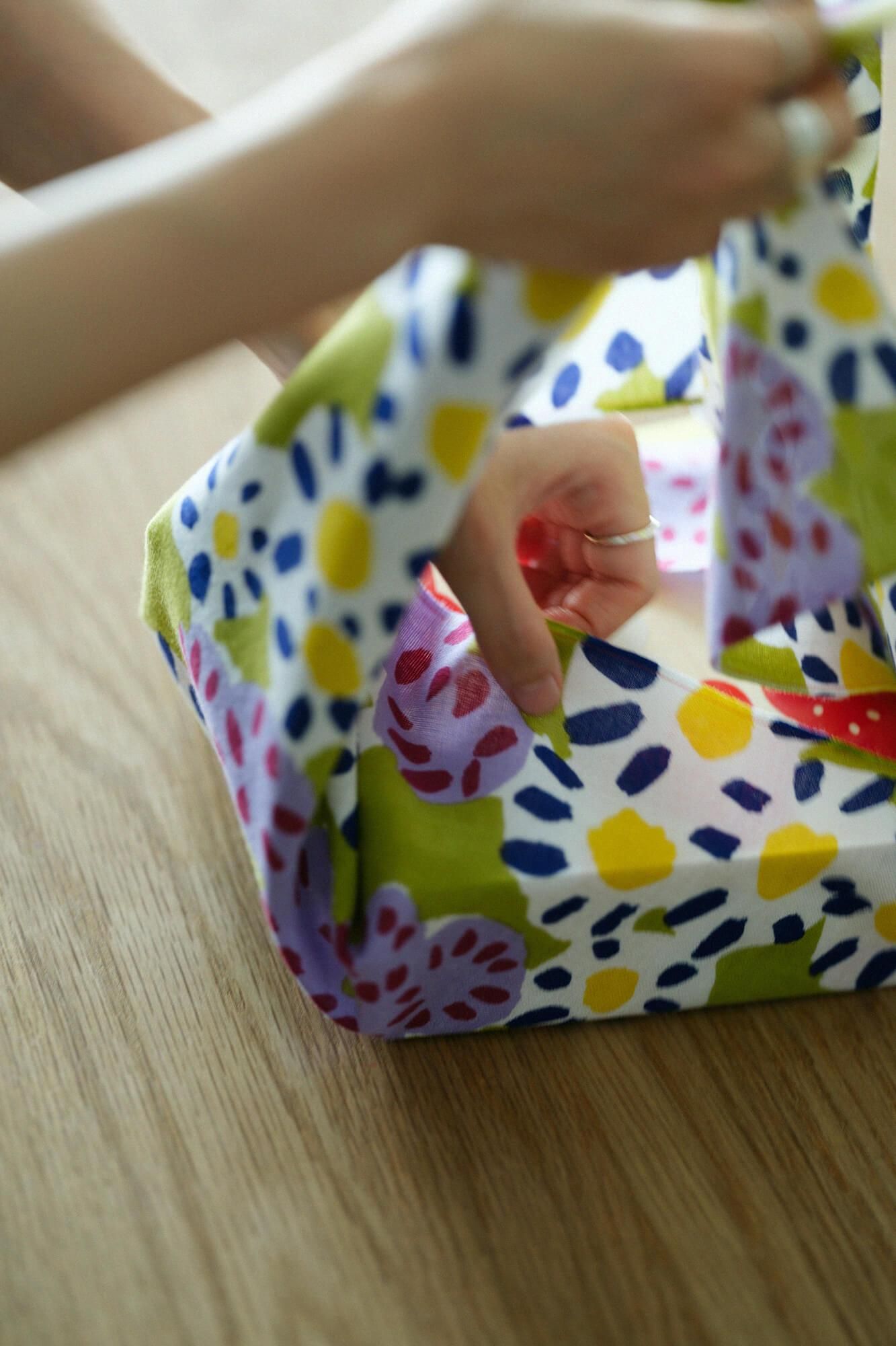 伊勢木棉圖案紋樣手巾/菊花開