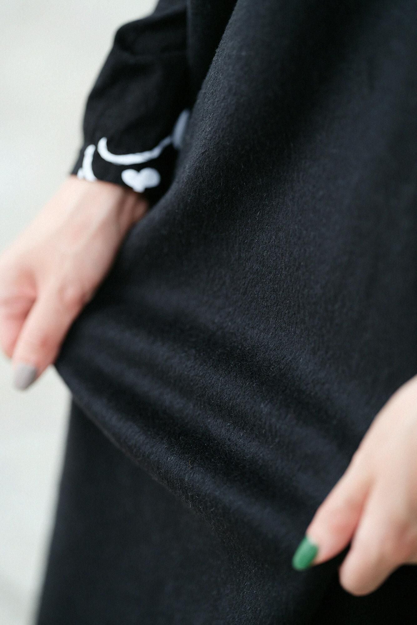 셋케츠기모 아미 직사각형 원피스 후타츠미(둘)/검은색