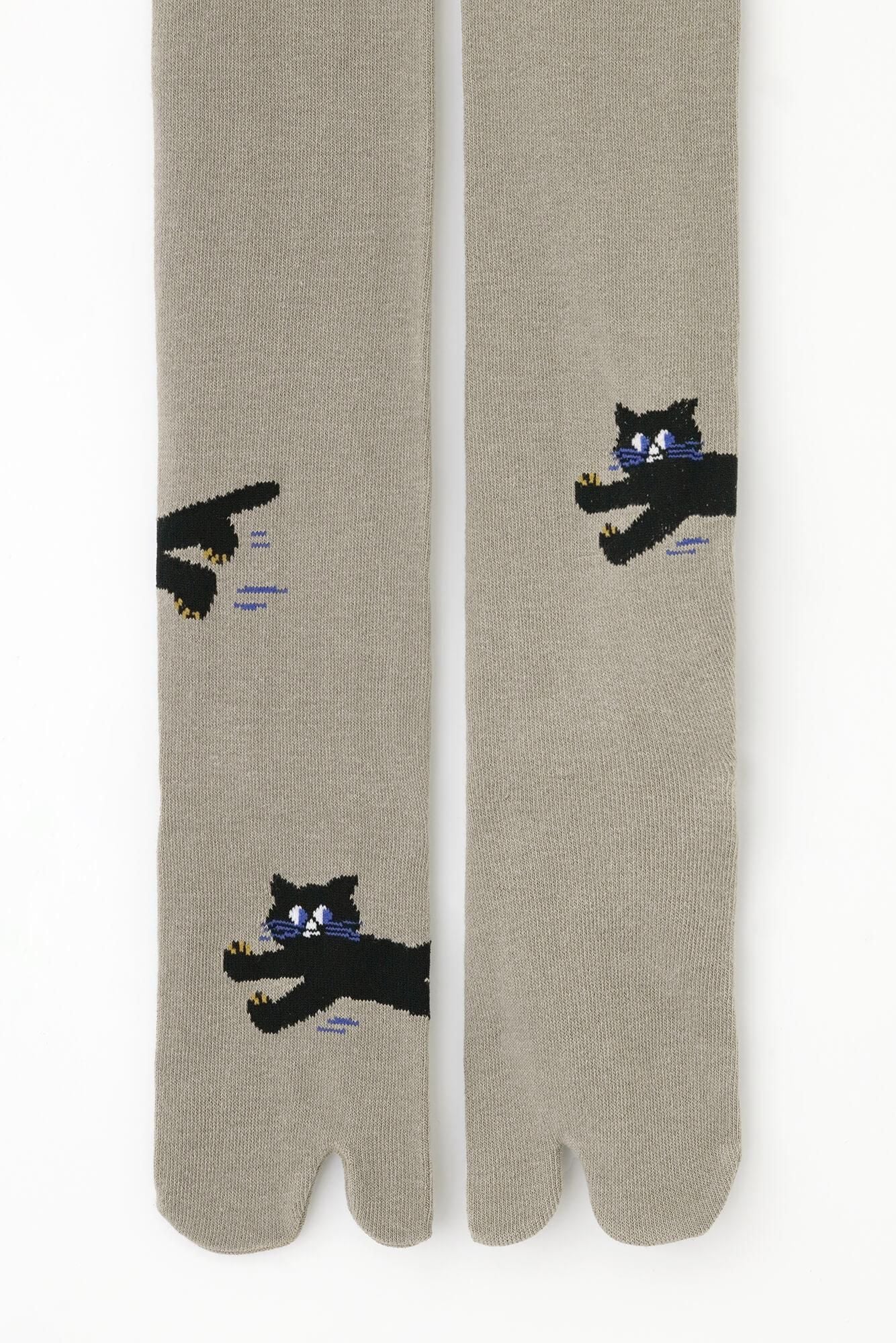 Tabi Tights/Cat Light Greyish Brown