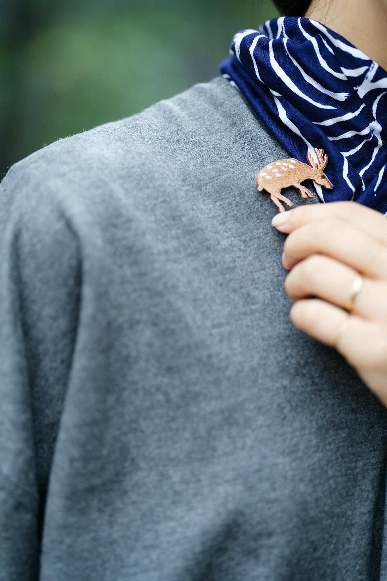 Stickornament/Hirsch