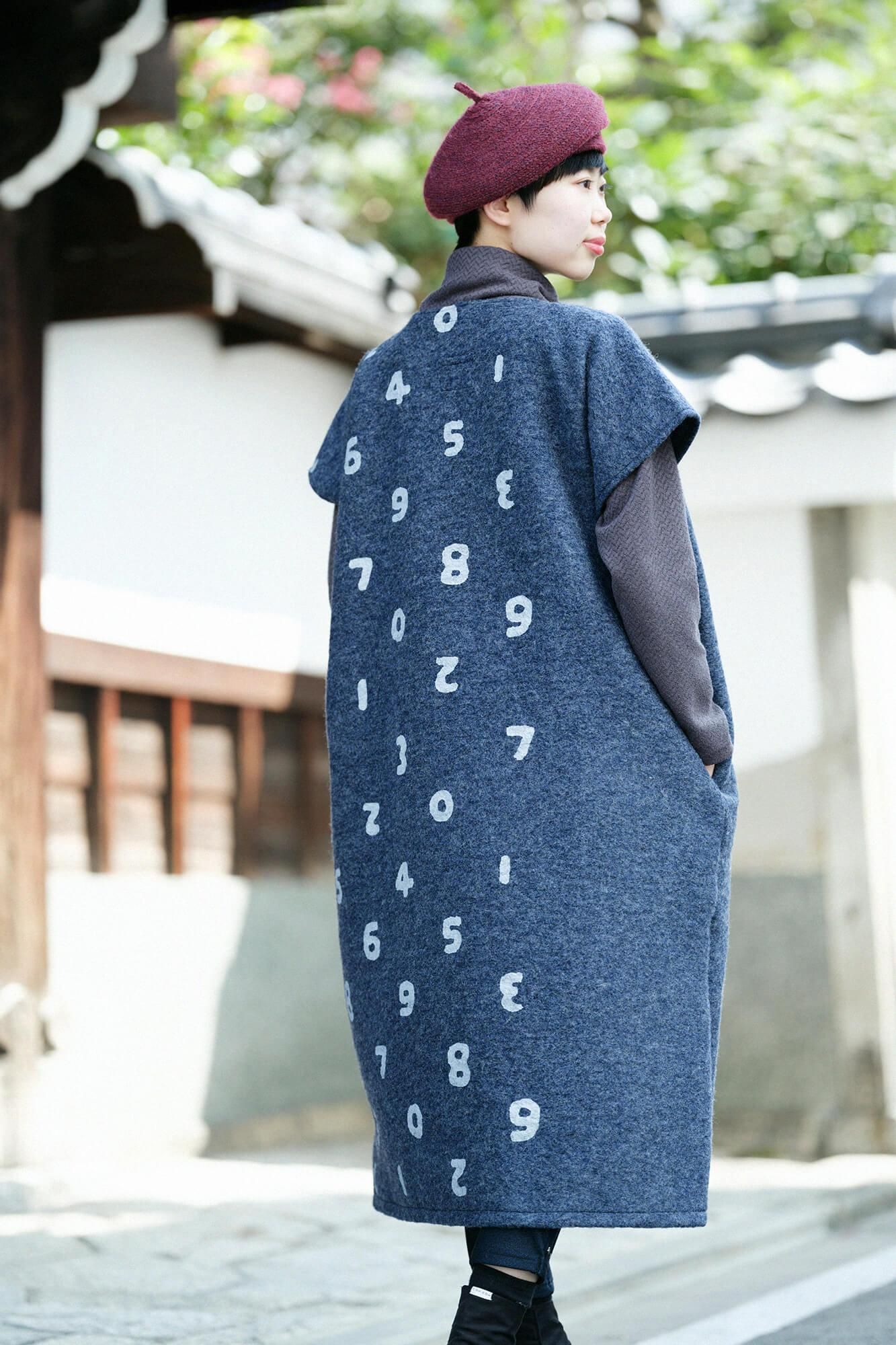 【net limited】Imported Raxa Fabric Rectangular Dress / SO-SU-U Up and Down and Up and Down and Blank Grayish Blue