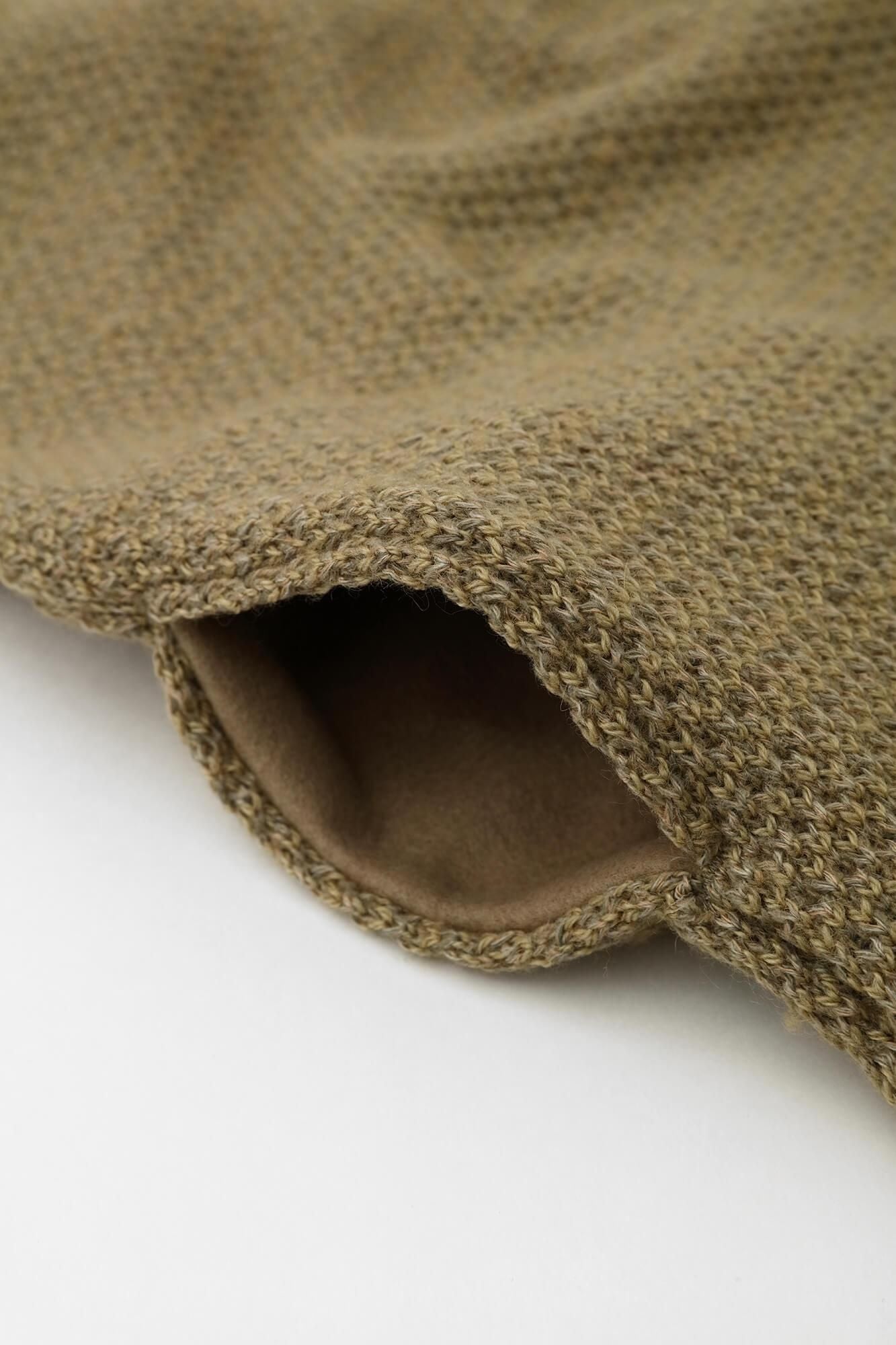 Knit Square Top Shoulder Line / Willow Green