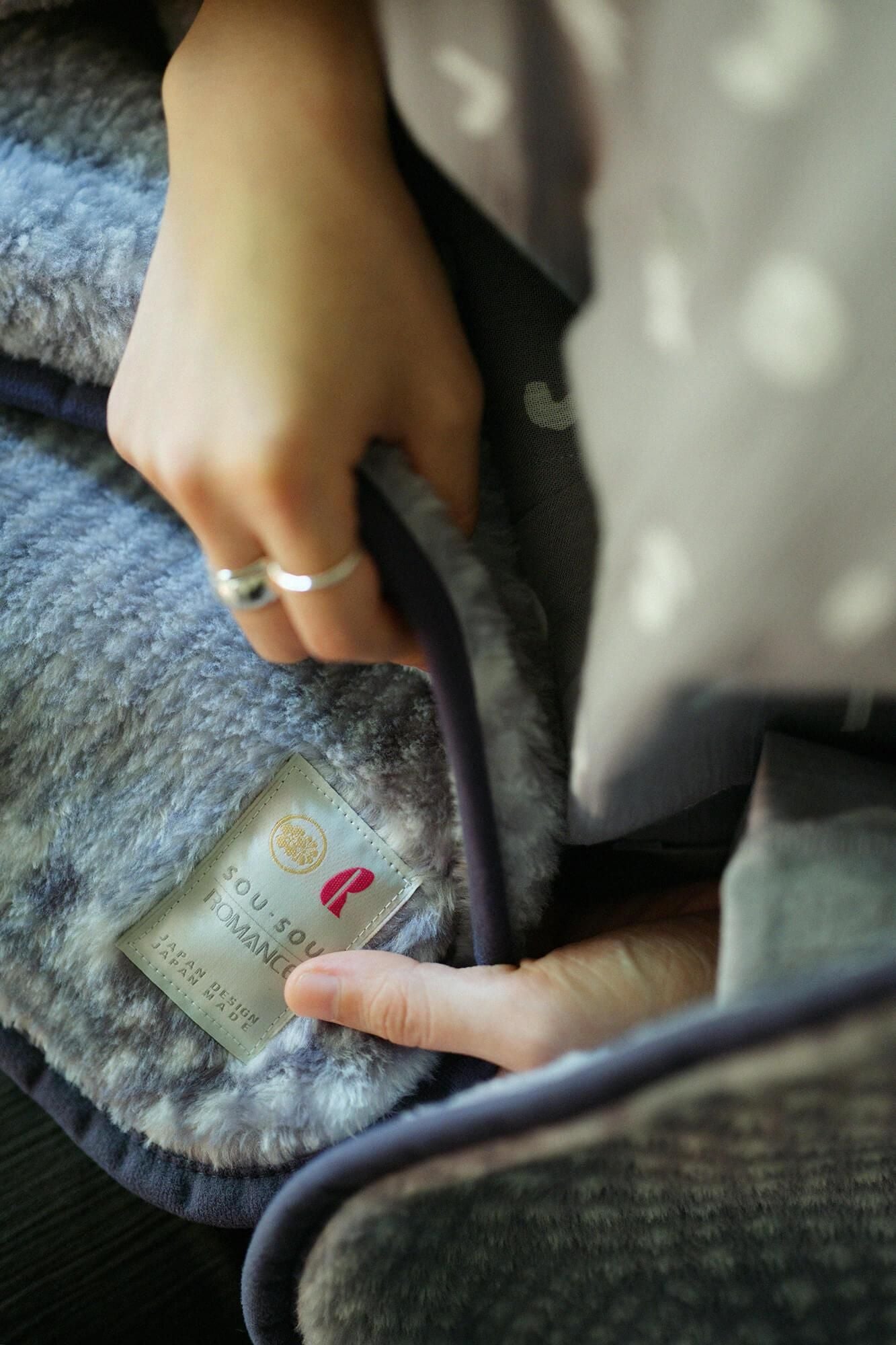 SOU・SOU×로만스 코스기 무릎담요/마가사네