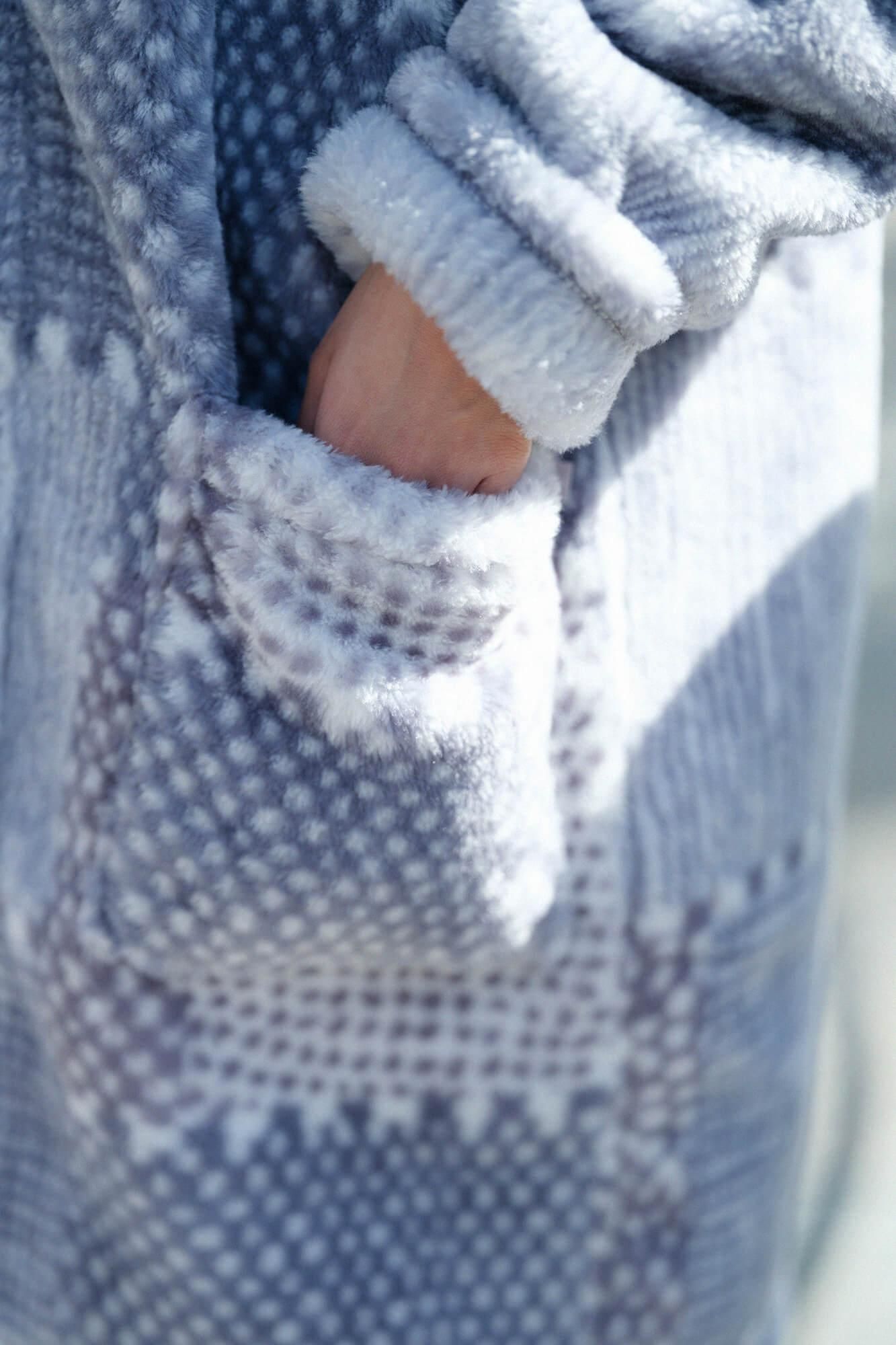 【Pre-order】【net Limited】SOU・SOU×Romance Kosugi Blanket Robe/Lines and Dots(※Scheduled to be shipped around Dec 9)