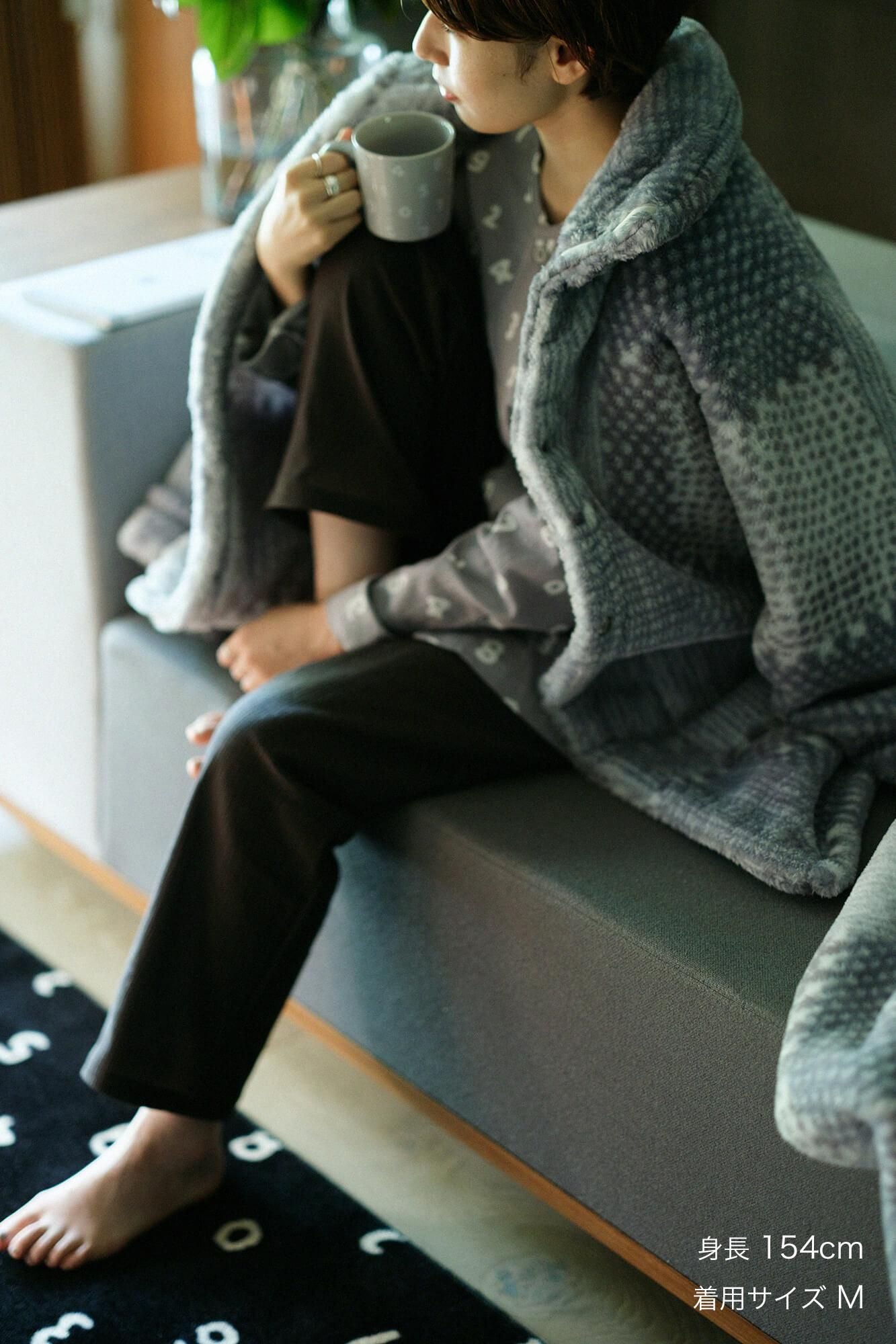 【Pre-order】【net Limited】SOU・SOU×Romance Kosugi Blanket Robe/Lines and Dots(※Scheduled to be shipped around Dec 9)