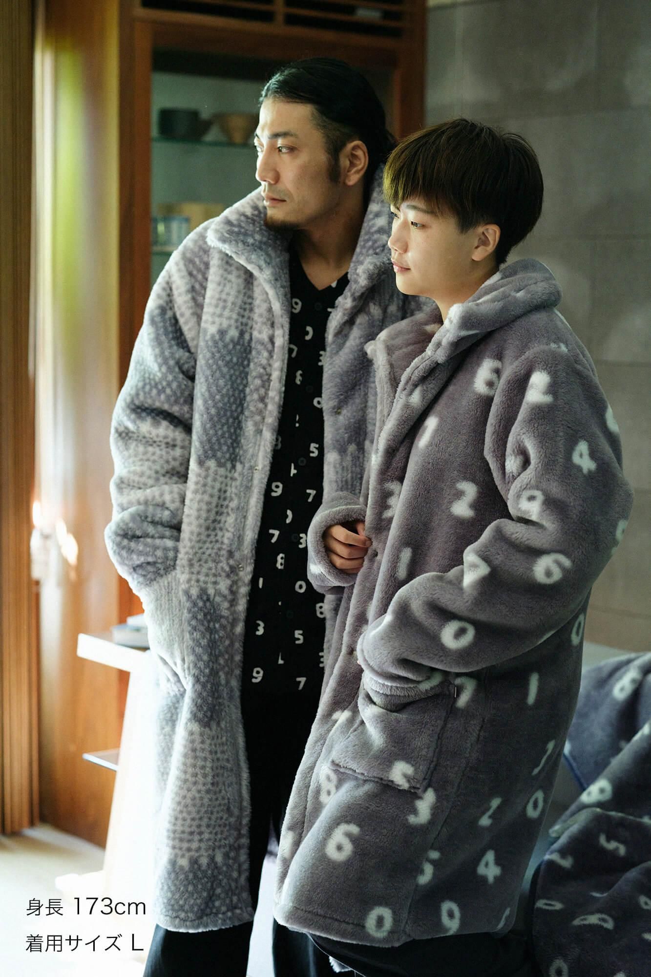 【Pre-order】【net Limited】SOU・SOU×Romance Kosugi Blanket Robe/Lines and Dots(※Scheduled to be shipped around Dec 9)