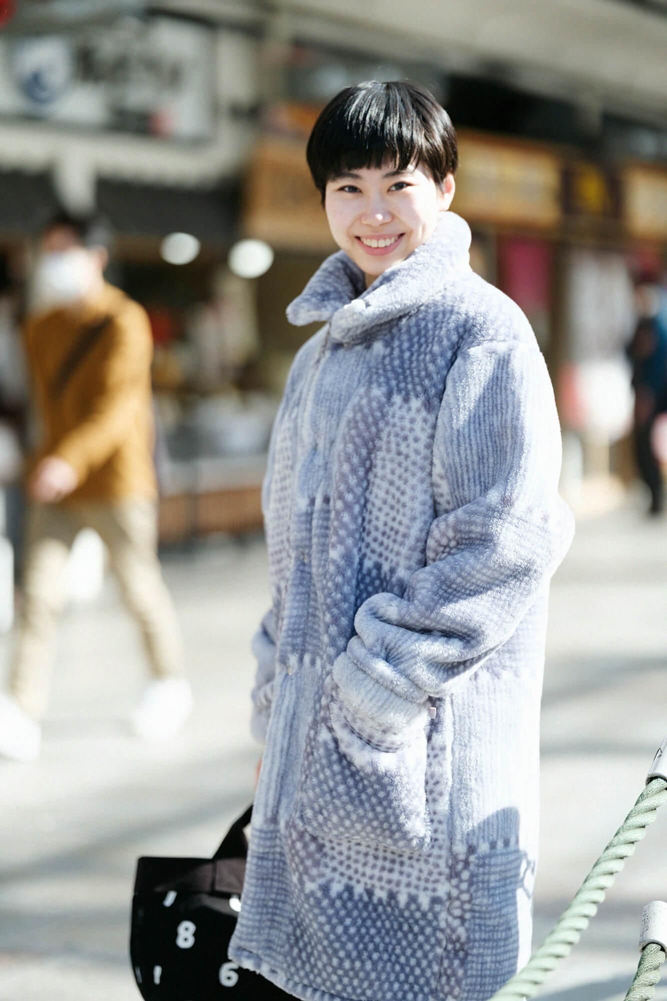 【Pre-order】【net Limited】SOU・SOU×Romance Kosugi Blanket Robe/Lines and Dots(※Scheduled to be shipped around Dec 9)