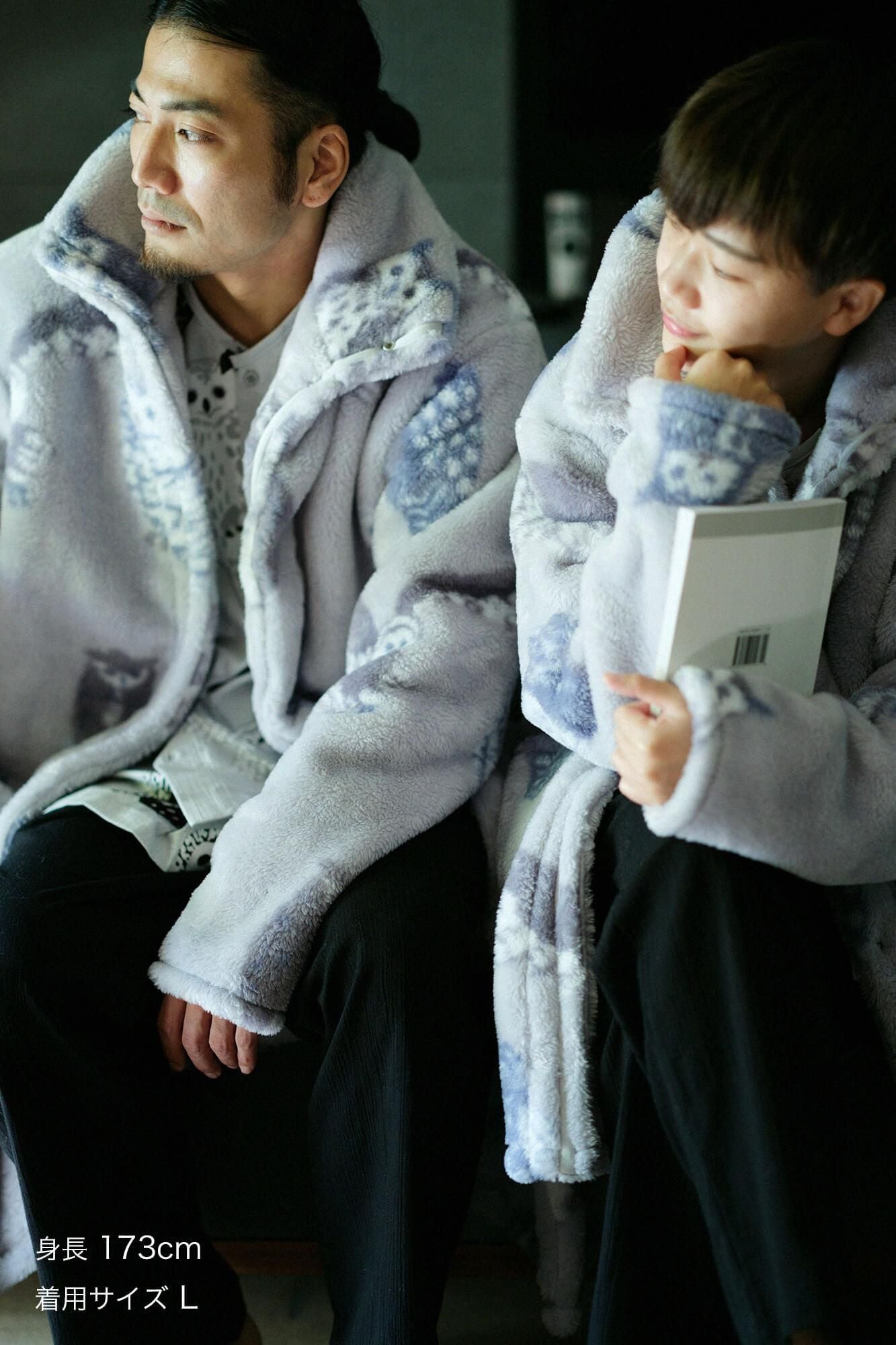 【Pre-order】【net Limited】SOU・SOU×Romance Kosugi Blanket Robe/Owl(※Scheduled to be shipped around Dec 9)