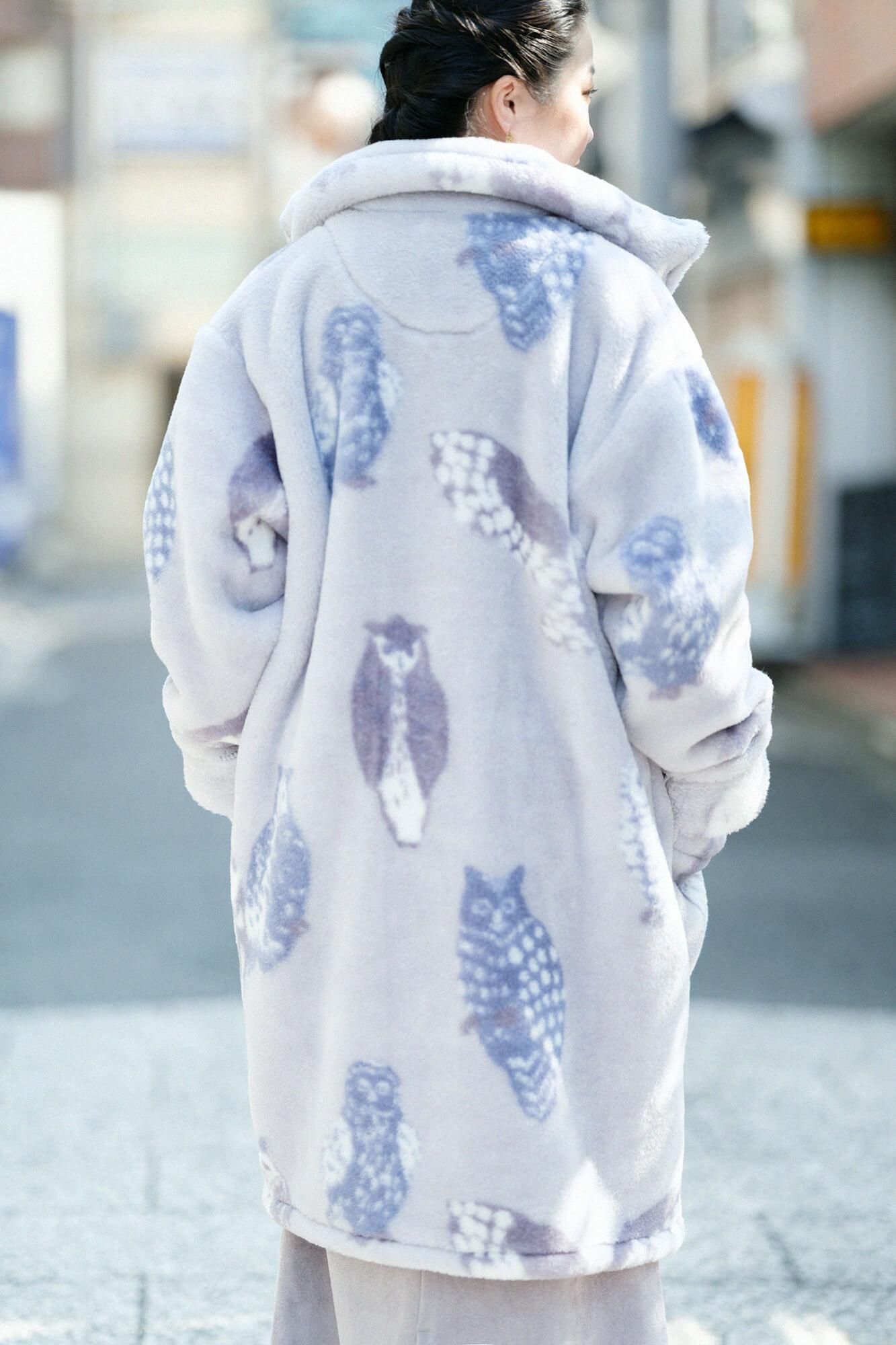 【Pre-order】【net Limited】SOU・SOU×Romance Kosugi Blanket Robe/Owl(※Scheduled to be shipped around Dec 9)