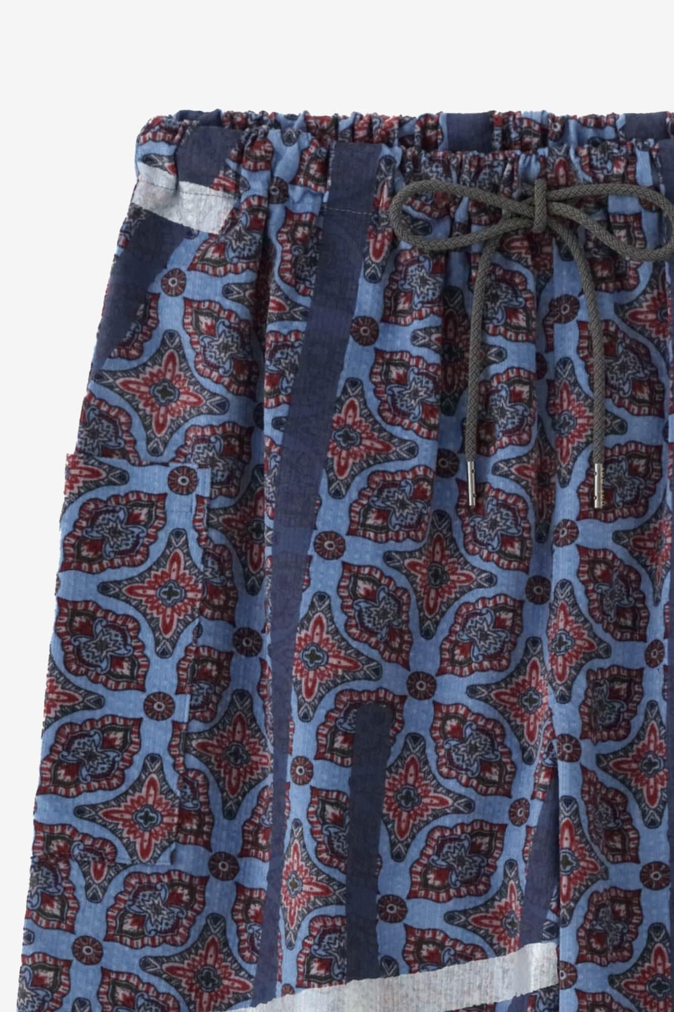 コール天 舶来文様(はくらいもんよう) 裁付(たっつけ)えんゆう穿き/鳶(とび) 水色鼠(みずいろねず)