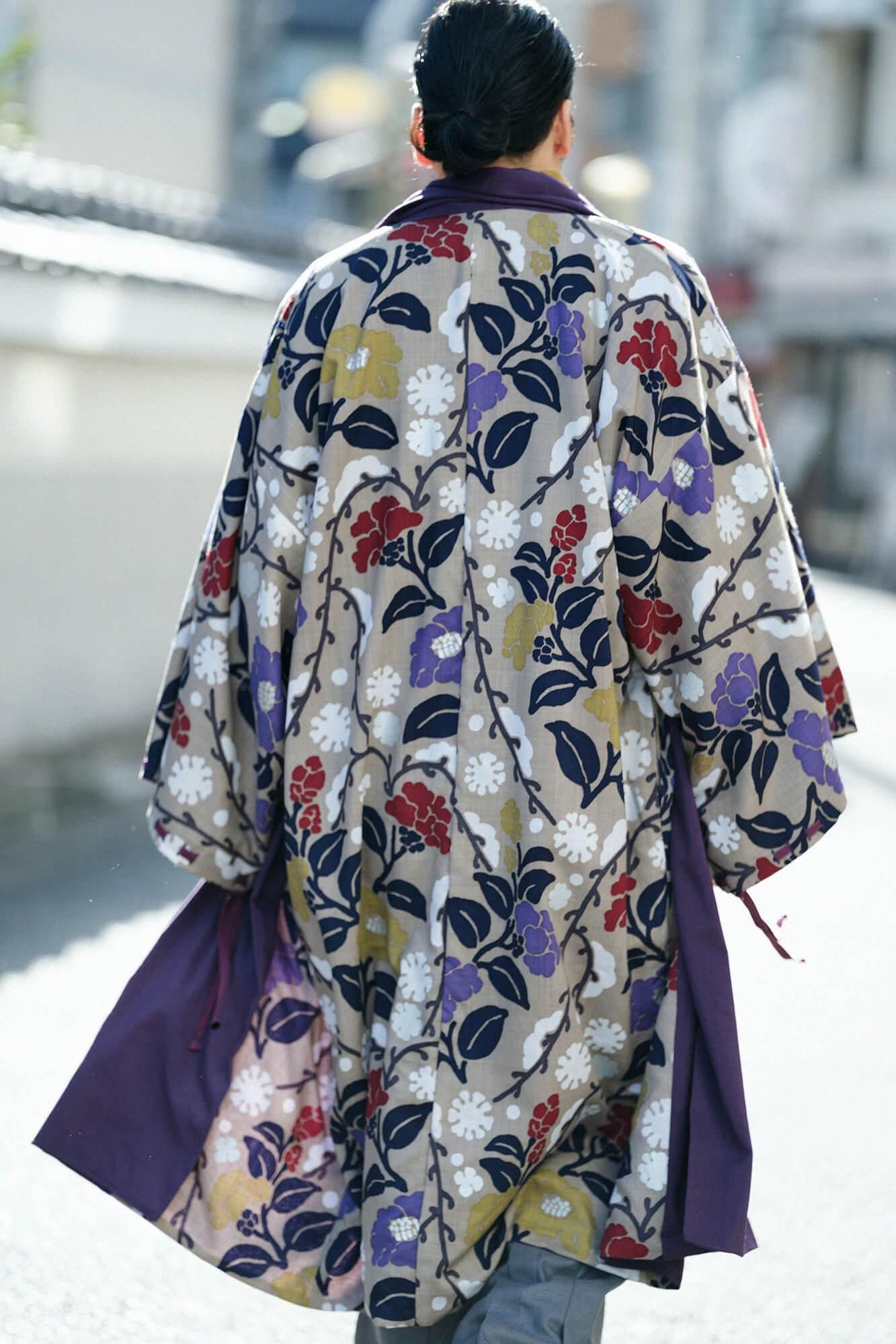 Mousseline, kyung, réversible, violet foncé, × snowmochi willow, camélia (mochi neige yanagi, tsubaki)