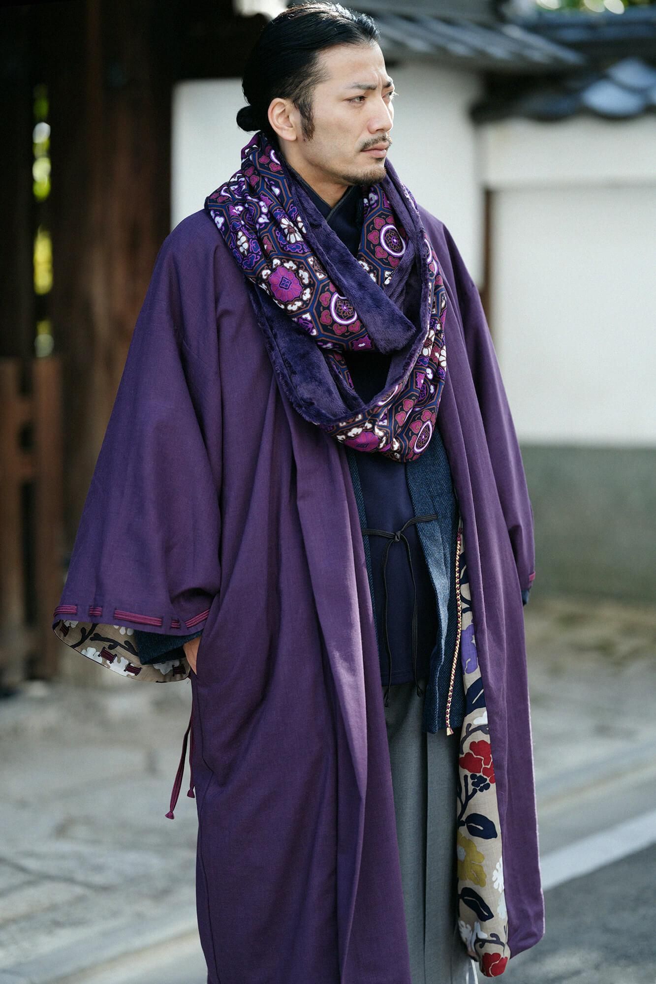 Mousseline, kyung, réversible, violet foncé, × snowmochi willow, camélia (mochi neige yanagi, tsubaki)