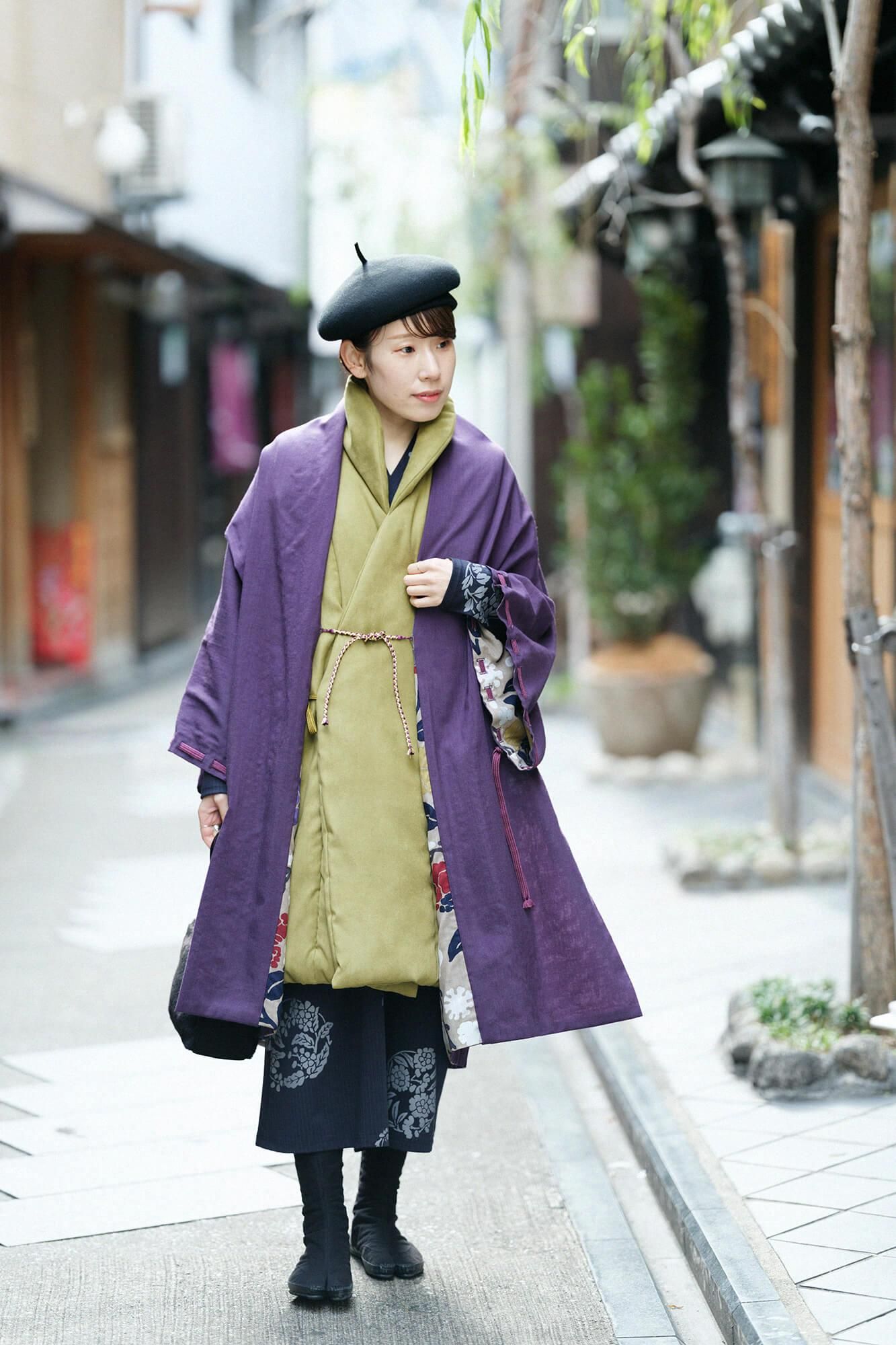 Mousseline, kyung, réversible, violet foncé, × snowmochi willow, camélia (mochi neige yanagi, tsubaki)