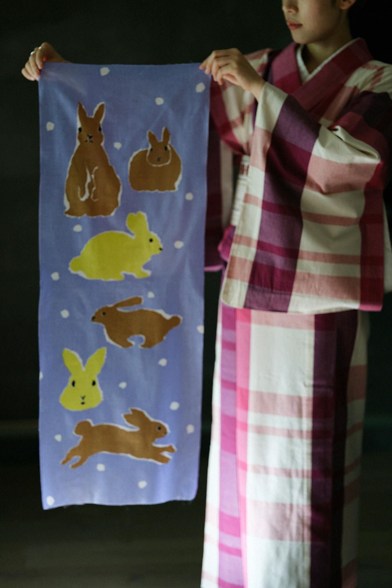 Isemomen Cotton Textile Handkerchief / Zodiac Handkerchief Rabbit 2023