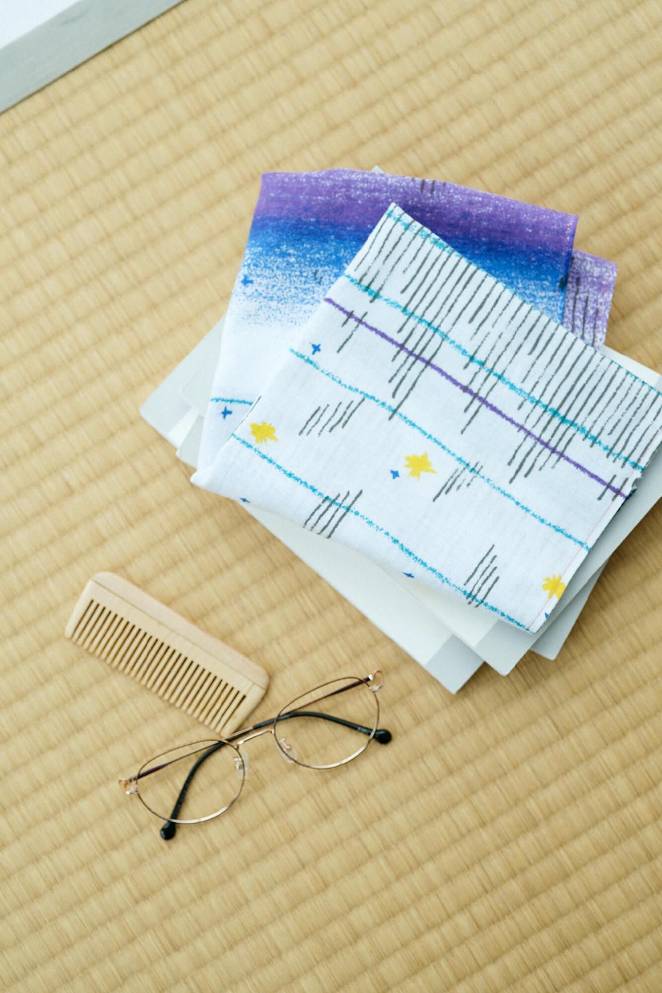 伊勢木綿 textile手ぬぐい/閉塞成冬(そらさむくふゆとなる)