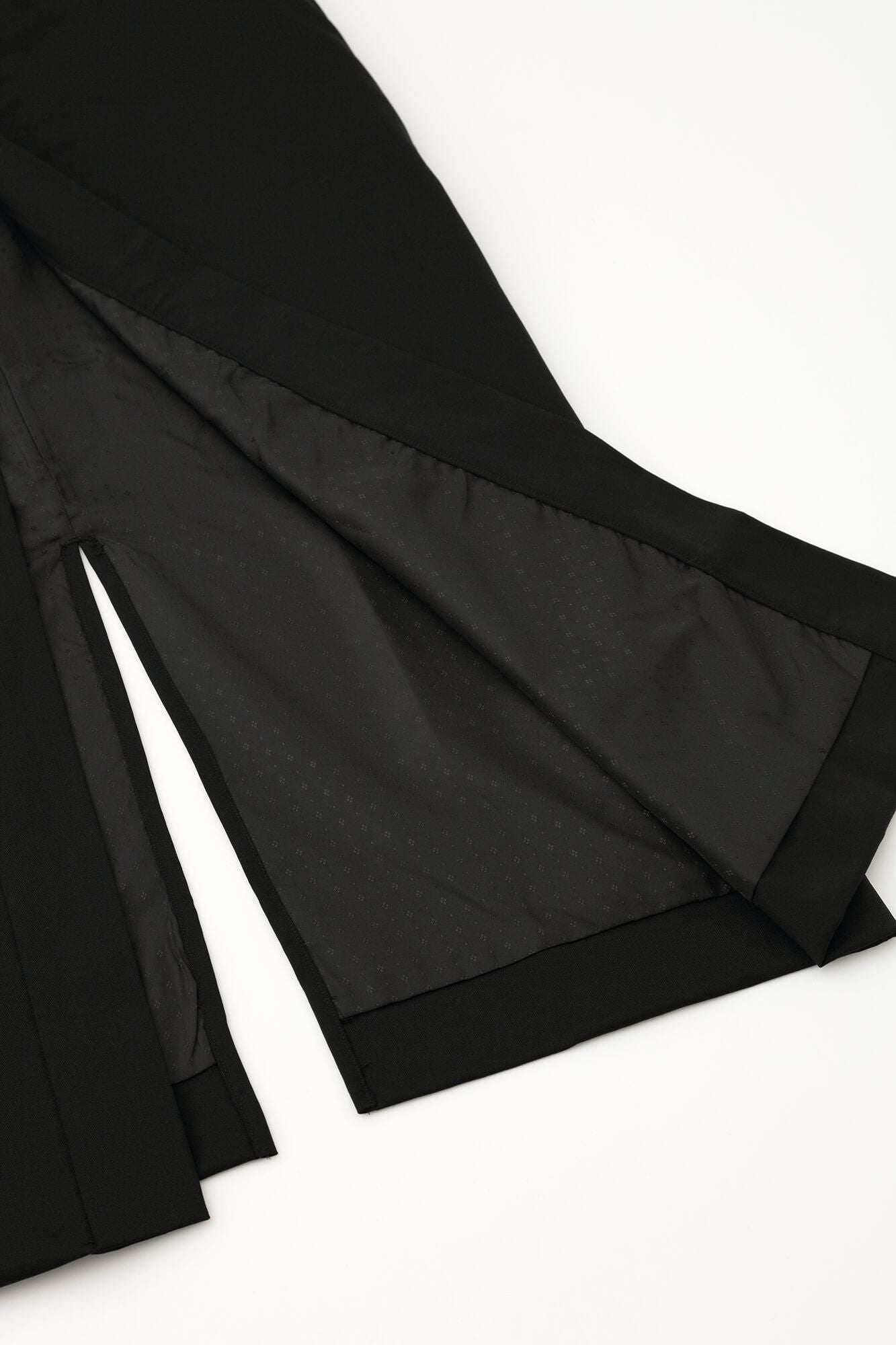 42双 梳毛(そもう) 長中衣(ながちゅうえ) 袷(あわせ)/濡羽色2(ぬればいろ)