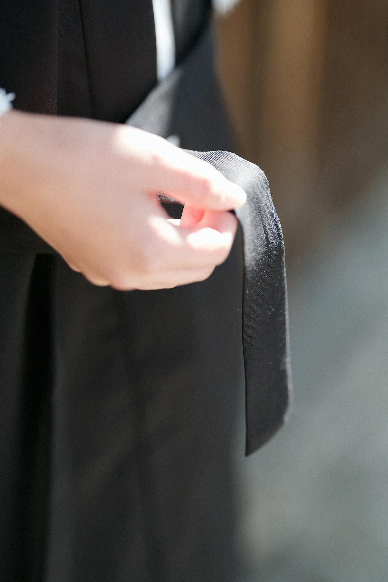 42双 梳毛(そもう) 長中衣(ながちゅうえ) 袷(あわせ)/濡羽色2(ぬればいろ)