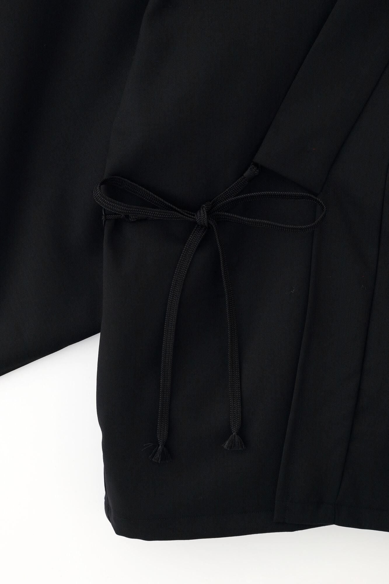 42雙線 梳毛 角袖風靡外套/黑色2