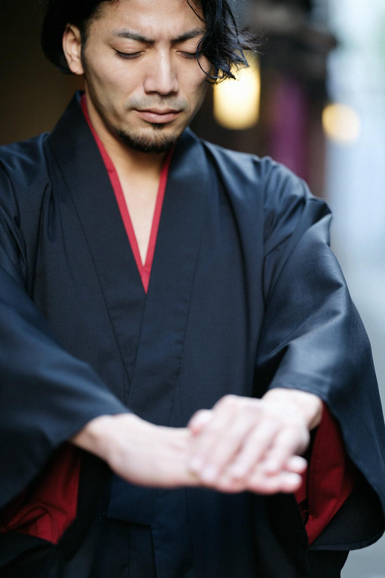 42雙線 梳毛 角袖風靡外套/黑色2