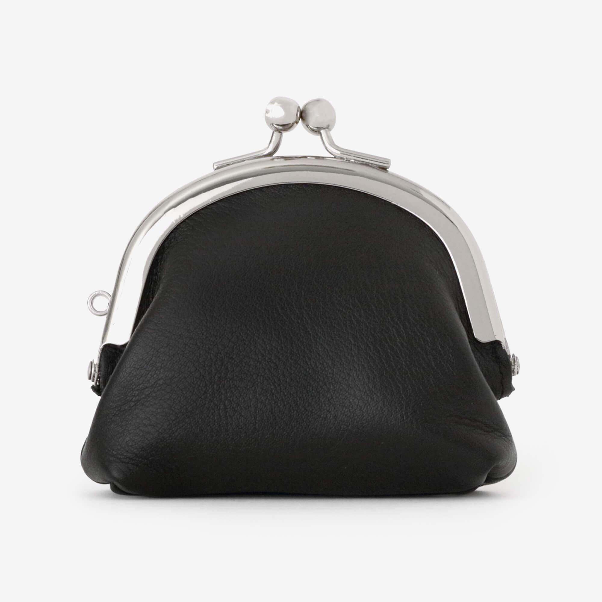 皮革 口金包(小)/黑色×迷你SO-SU-U十數