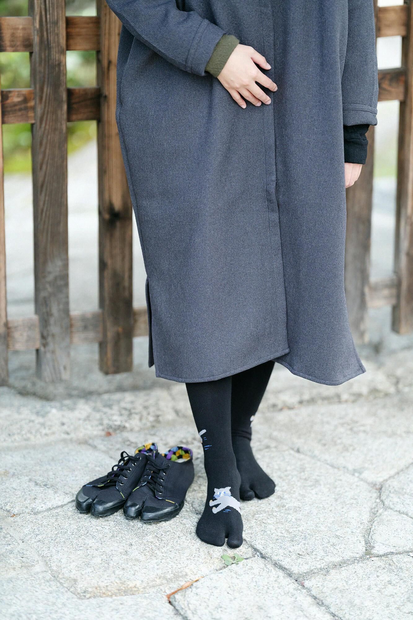 Tabi Tights/Cat Black