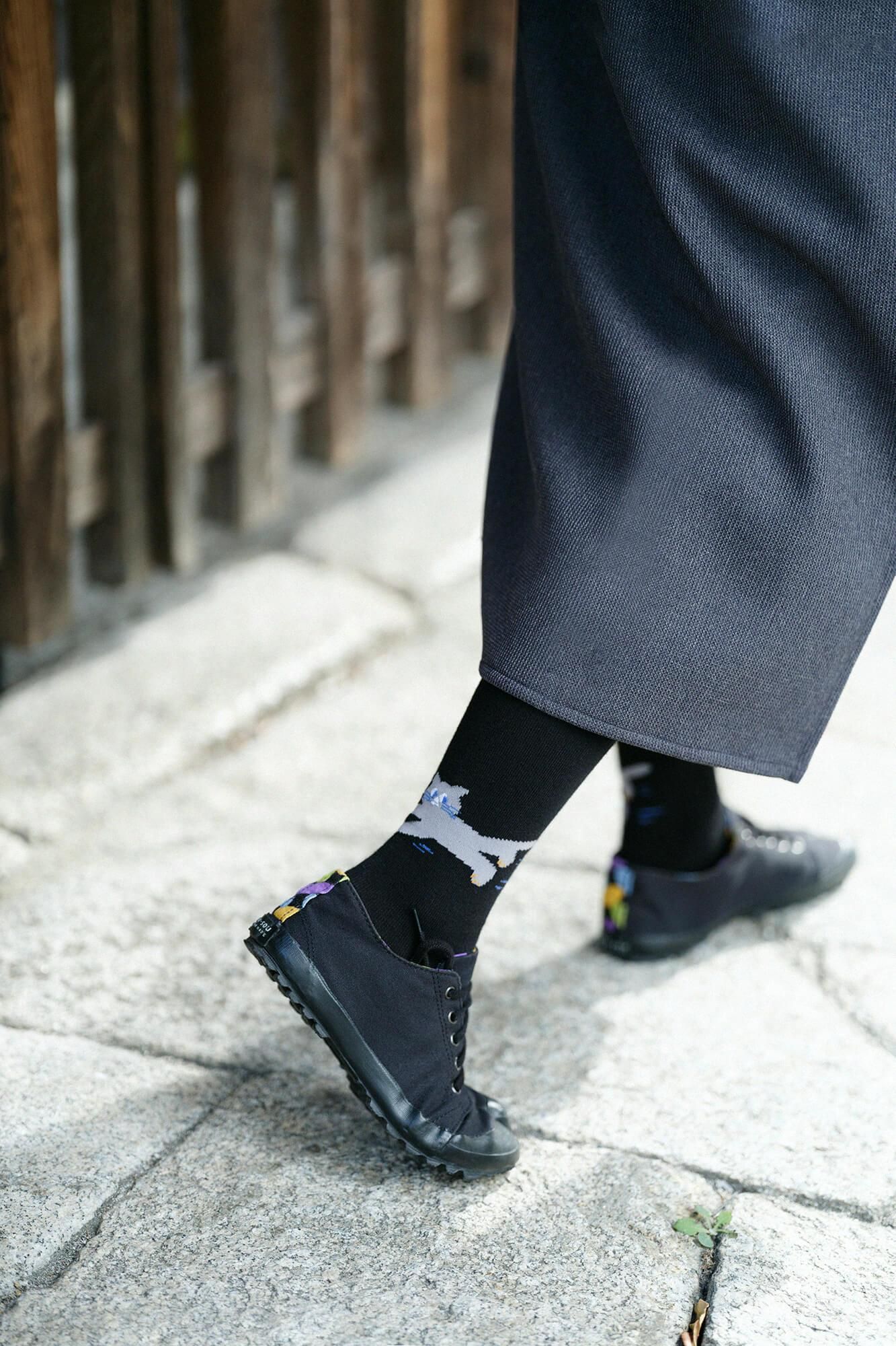 Tabi Tights/Cat Black