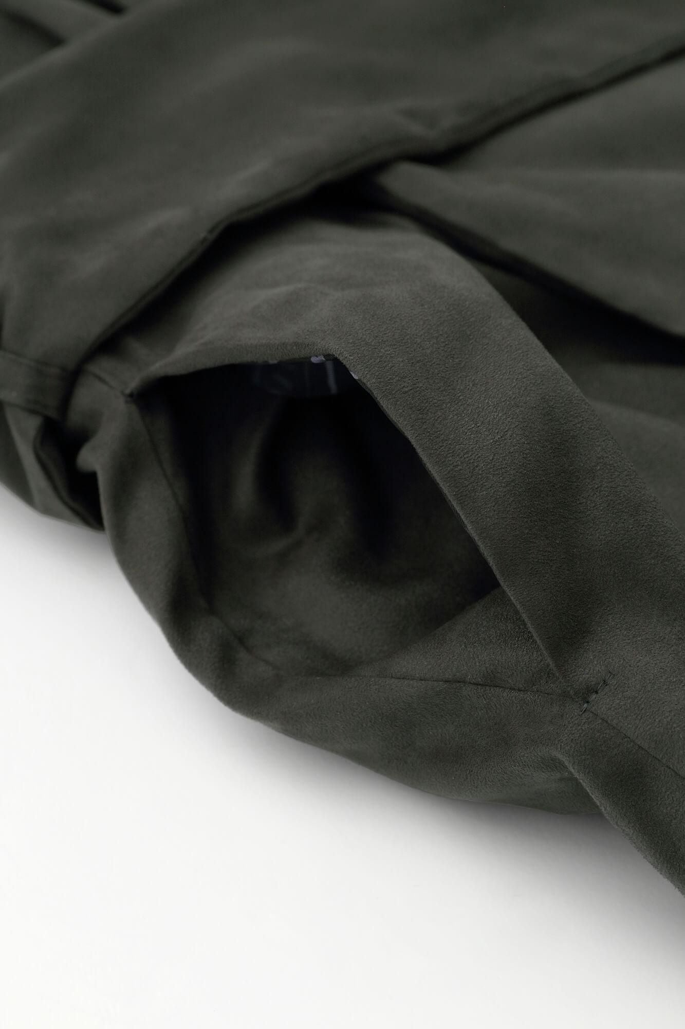 フェイクヌバック 丹前(たんぜん) 中綿袷(なかわたあわせ)/墨色(すみいろ)×環繋ぎ矢車文(かんつなぎやぐるまもん) 写し(うつし)