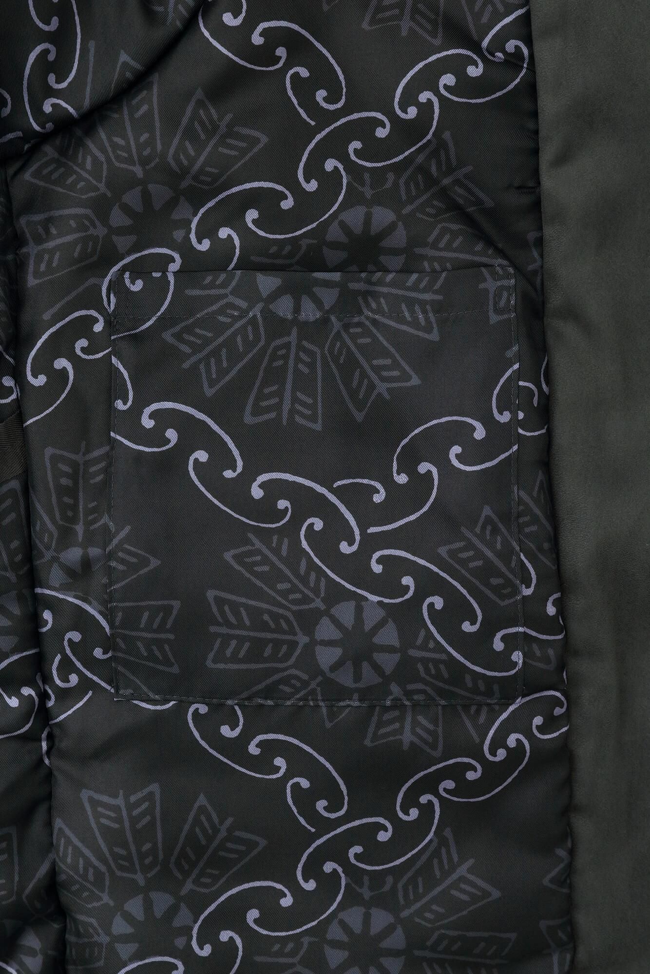 フェイクヌバック 丹前(たんぜん) 中綿袷(なかわたあわせ)/墨色(すみいろ)×環繋ぎ矢車文(かんつなぎやぐるまもん) 写し(うつし)